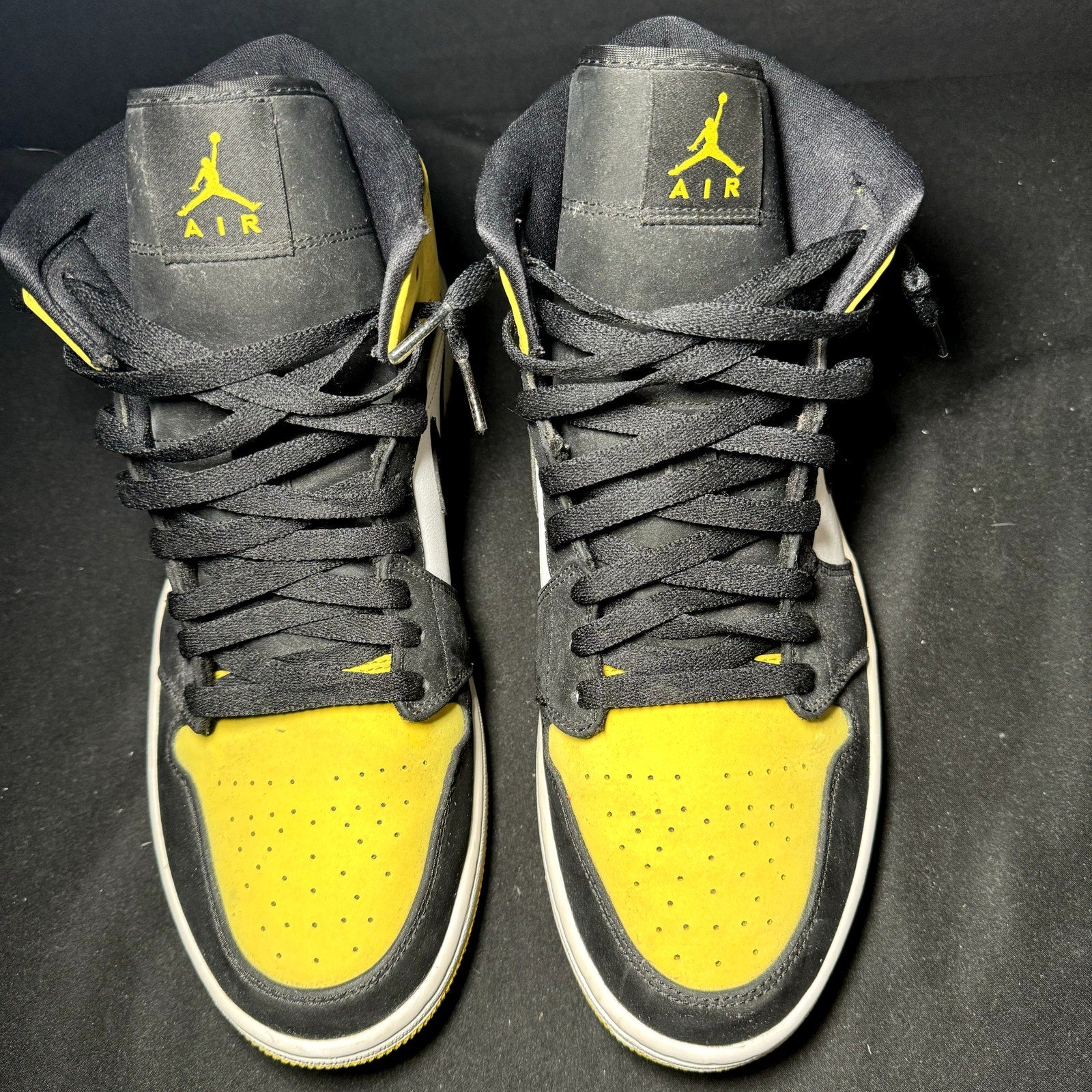 Air Jordan 1 Mid SE Yellow Toe Men's Shoes - Size 12