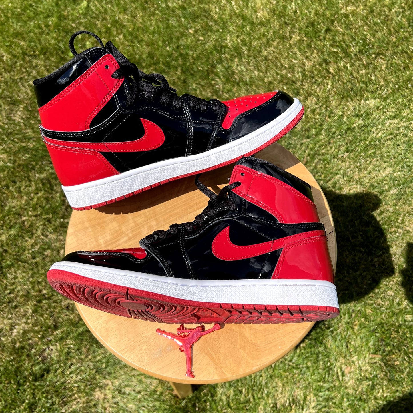 Air Jordan 1 Retro High OG Patent Bred Men's Shoes - Size 9