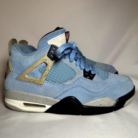 Air Jordan 4 Retro GS University Blue Kids Shoes - Size 6.5