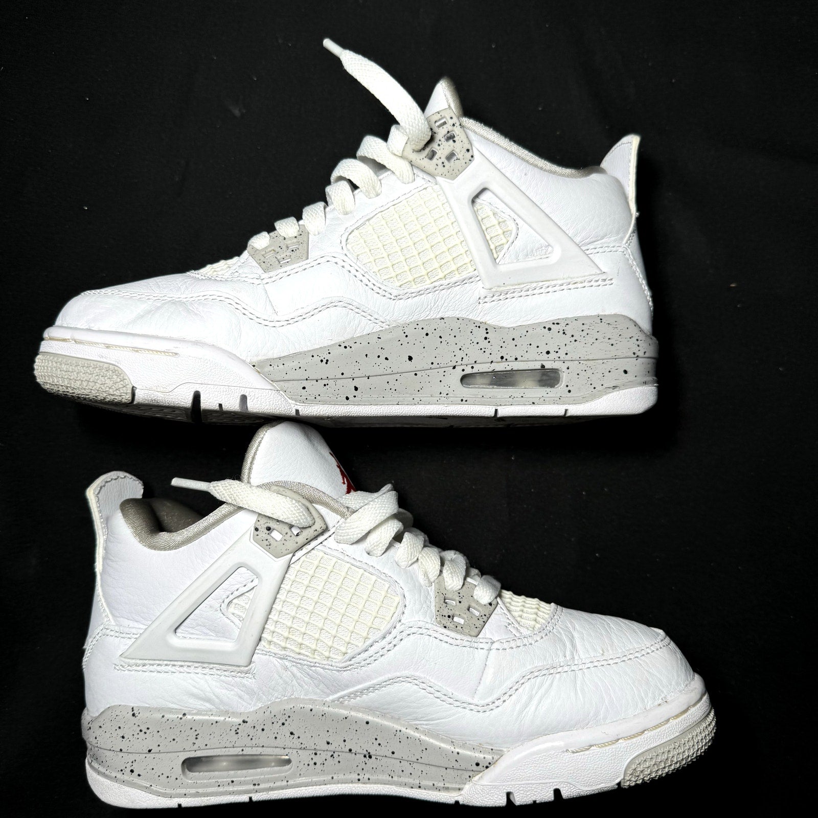 Air Jordan 4 Retro GS White Oreo 2021 Kids Shoes - Size 4.5