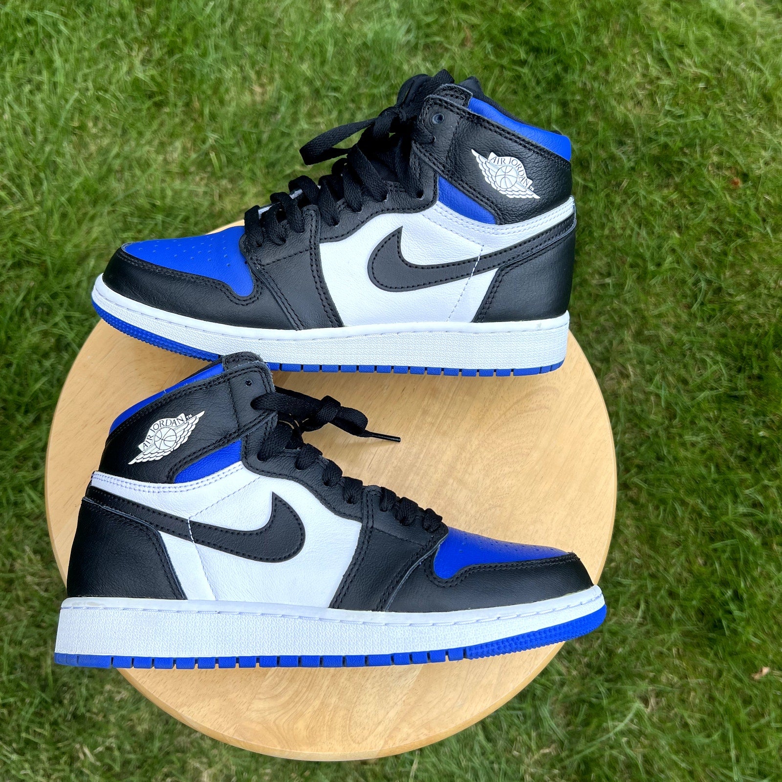 Air Jordan 1 Retro High OG GS Royal Toe Kids Shoes - Size 5.5