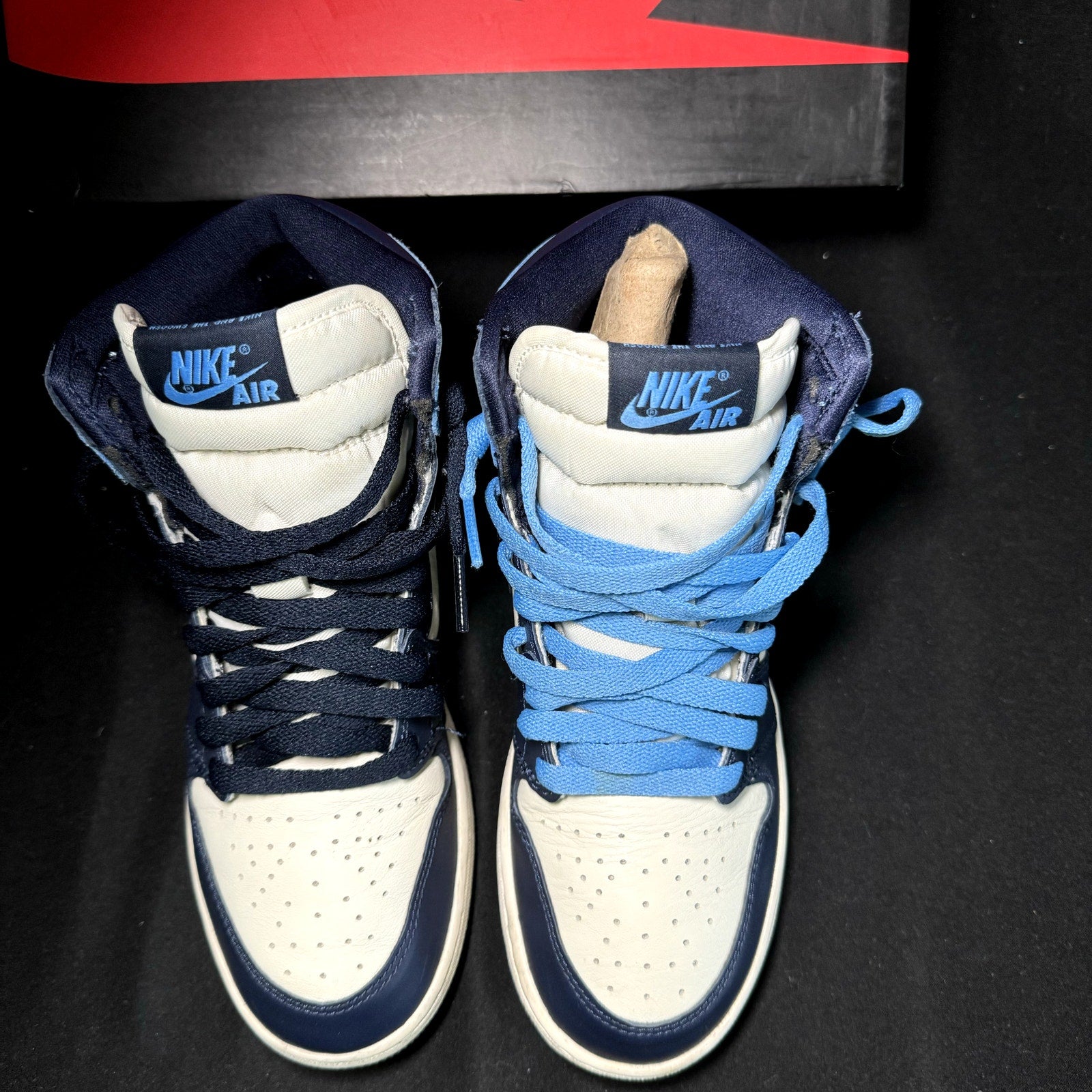 Air Jordan 1 Retro High OG GS Obsidian Kids Shoes - Size 5