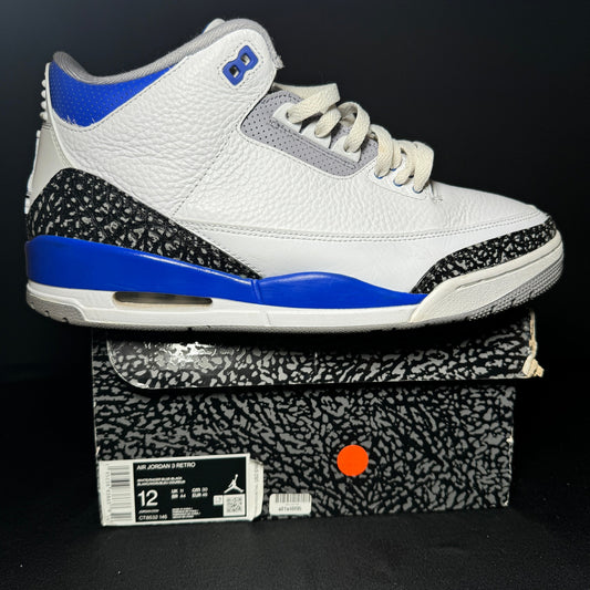 Air Jordan 3 Retro Racer Blue Men's Shoes - Size 12