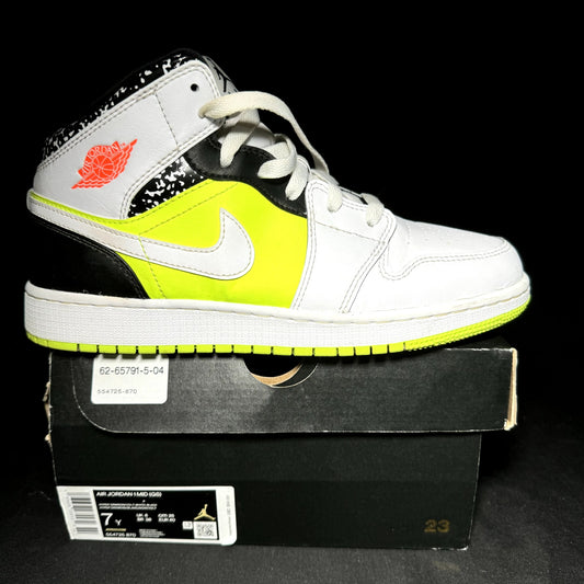 Air Jordan 1 Mid GS Notebook 2020 Kids Shoes - Size 7