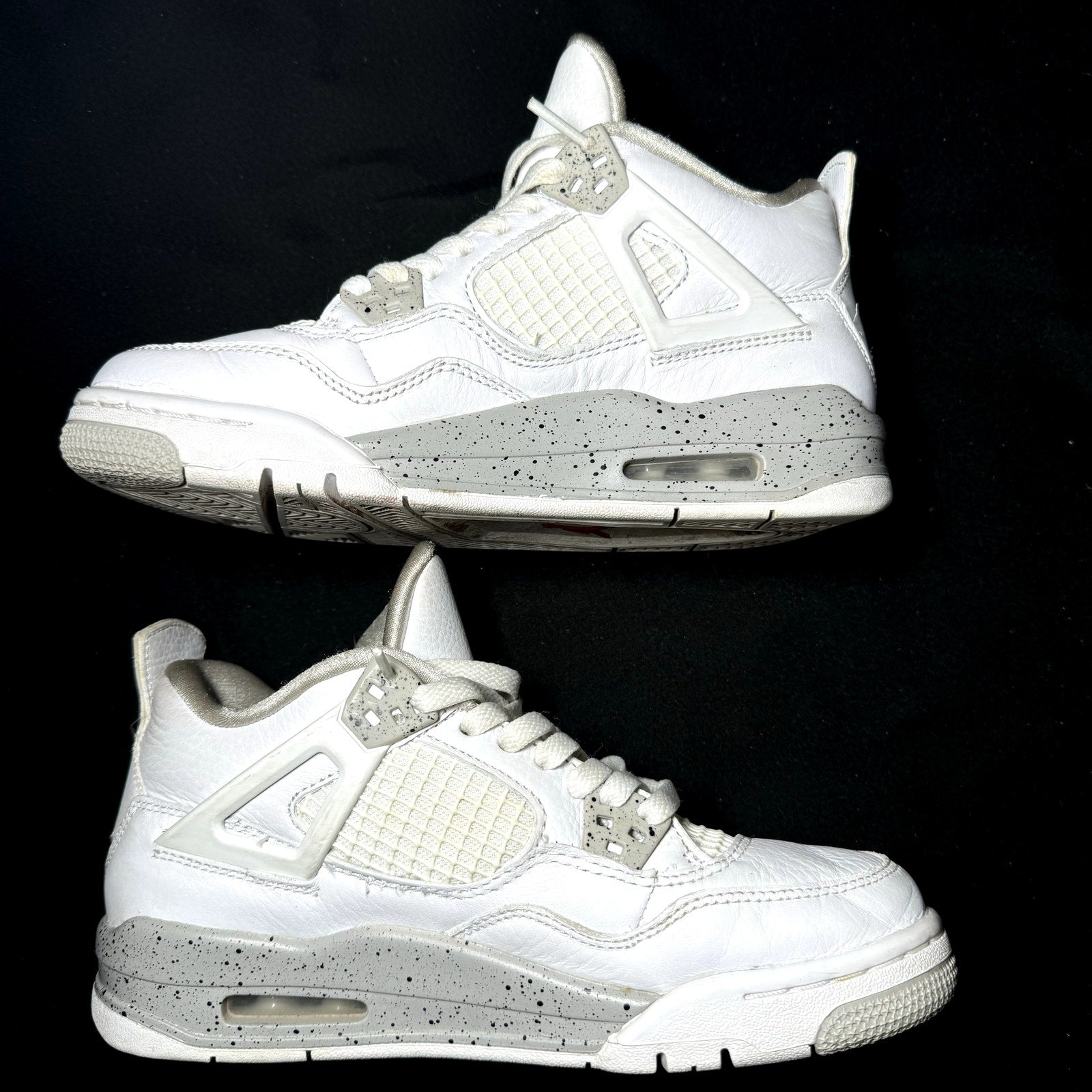 Air Jordan 4 Retro GS White Oreo Kids Shoes - Size 5