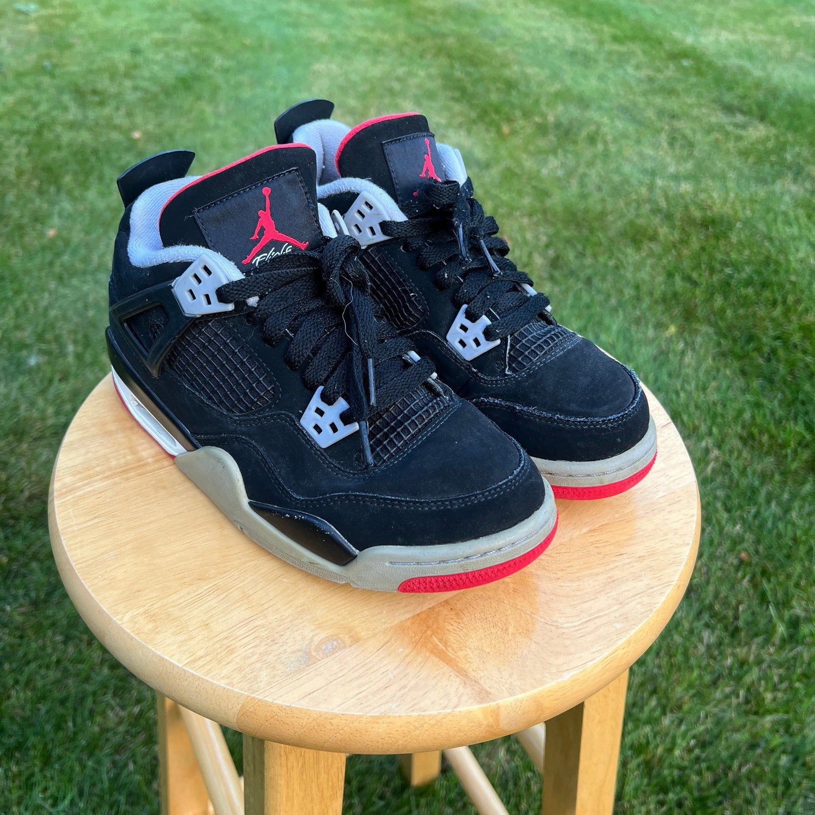 Air Jordan 4 Retro OG GS Bred 2019 Kids Shoes - Size 5.5