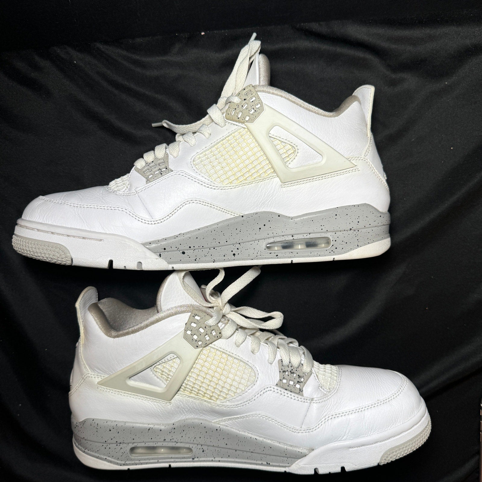 Air Jordan 4 Retro White Oreo Men's Shoes - Size 12