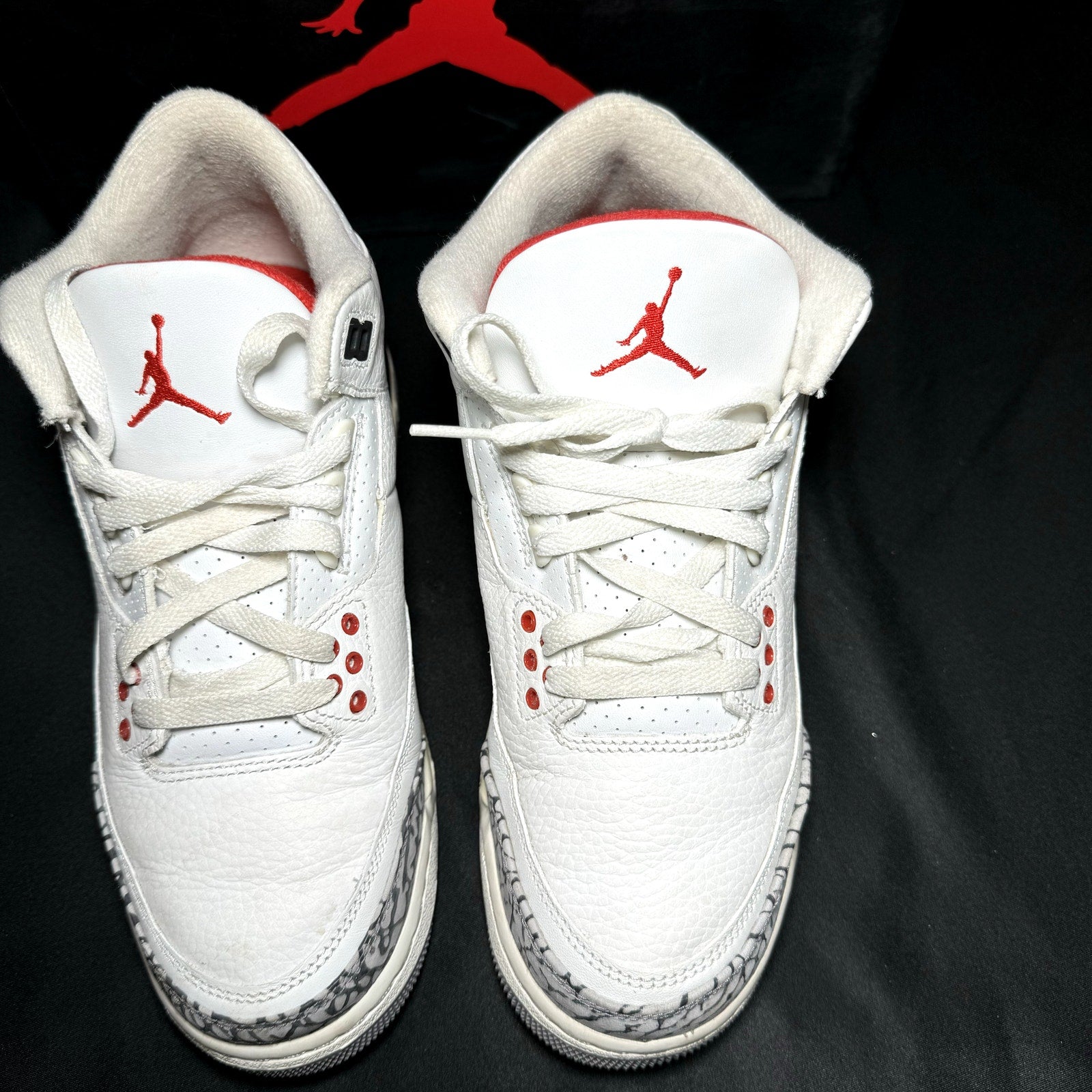 Air Jordan 3 Retro GS White Cement Reimagined Kids Shoes - Size 7