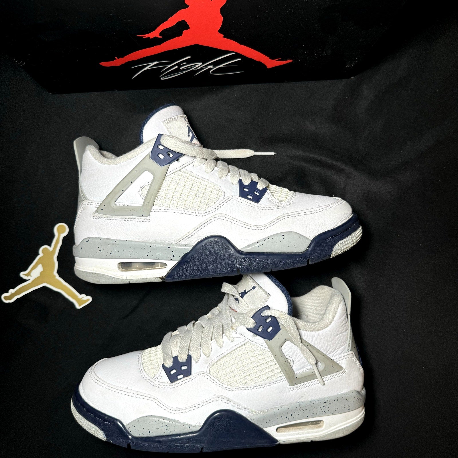 Air Jordan 4 Retro GS Midnight Navy Men's Shoes - Size 5