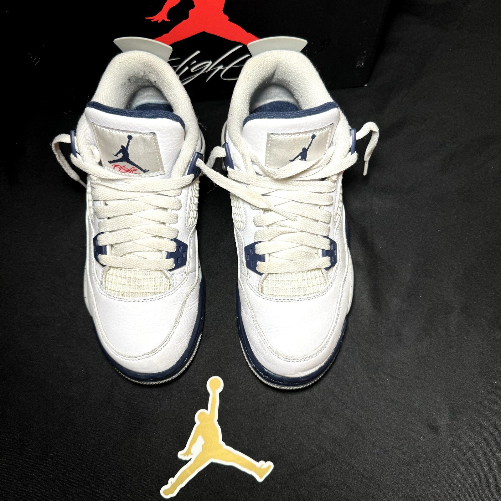 Air Jordan 4 Retro GS Midnight Navy Men's Shoes - Size 5