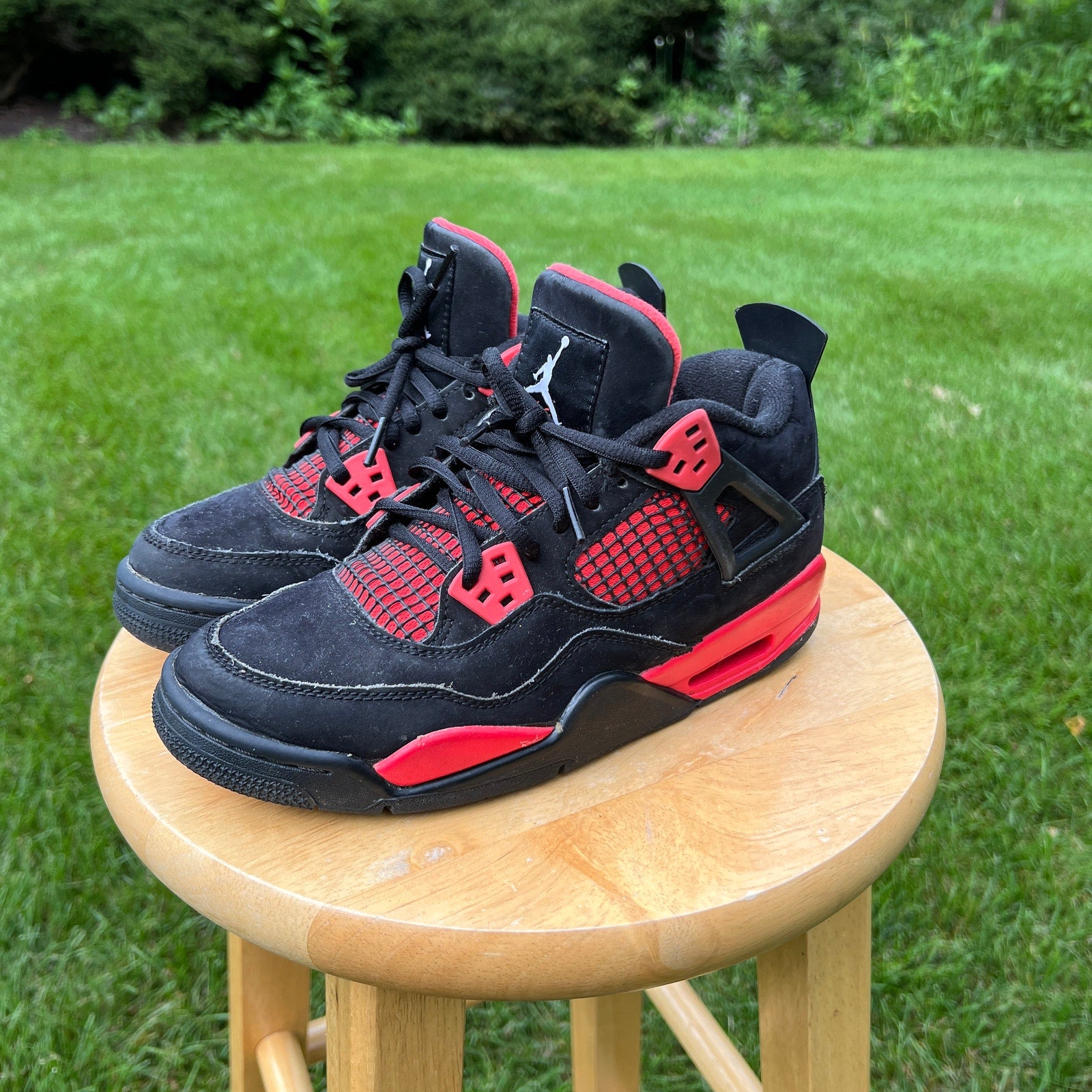 Air Jordan 4 Retro GS Red Thunder Kids Shoes - Size 5