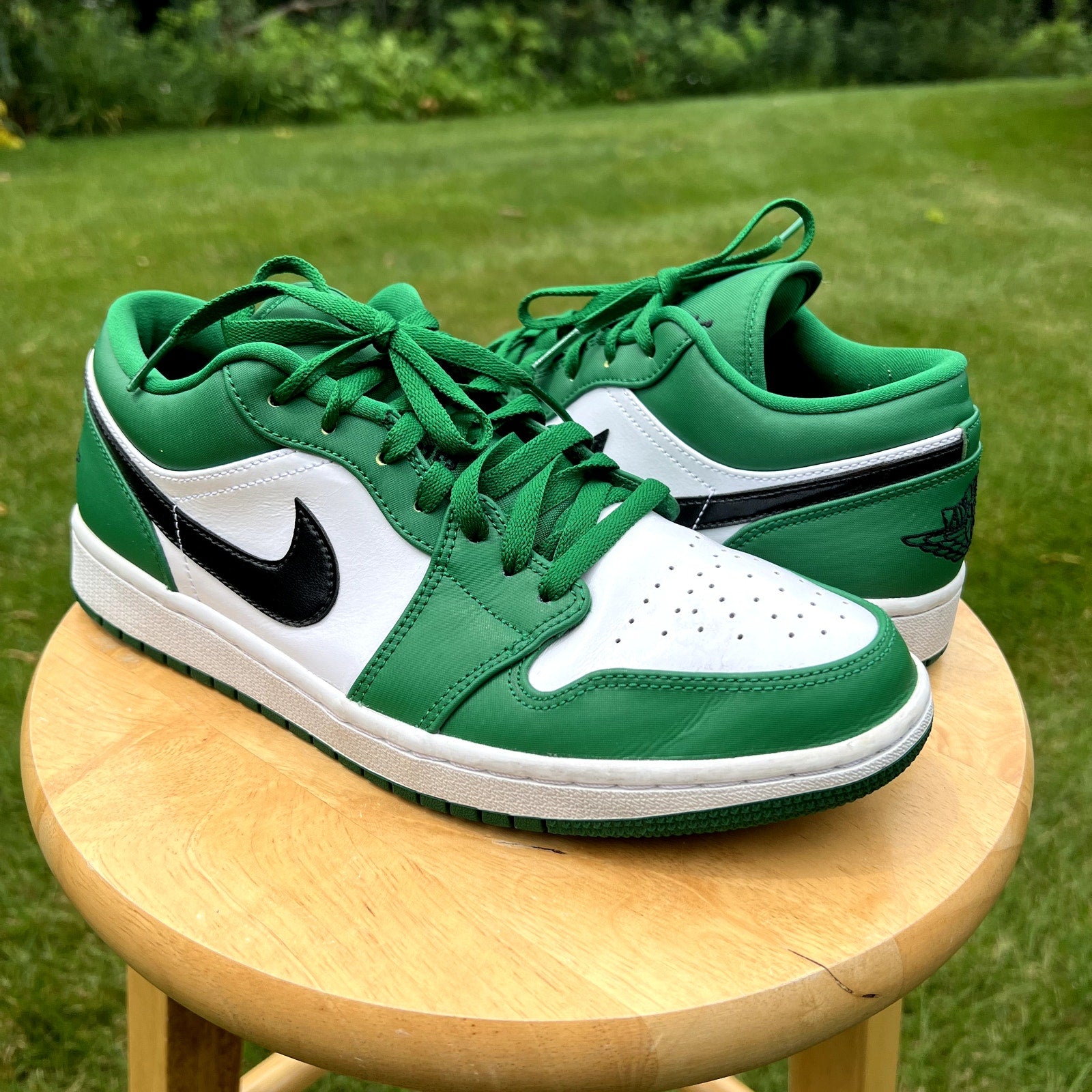 Air Jordan 1 Low Pine Green Men's Shoes - Size 9.5