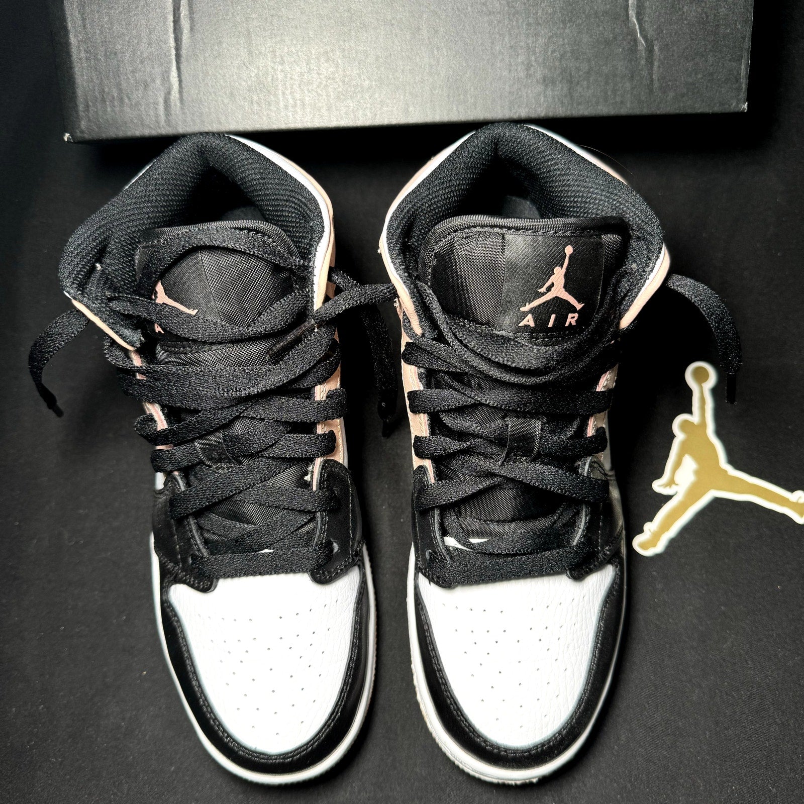 Air Jordan 1 Mid GS Crimson Tint Kids Shoes  - Size 5