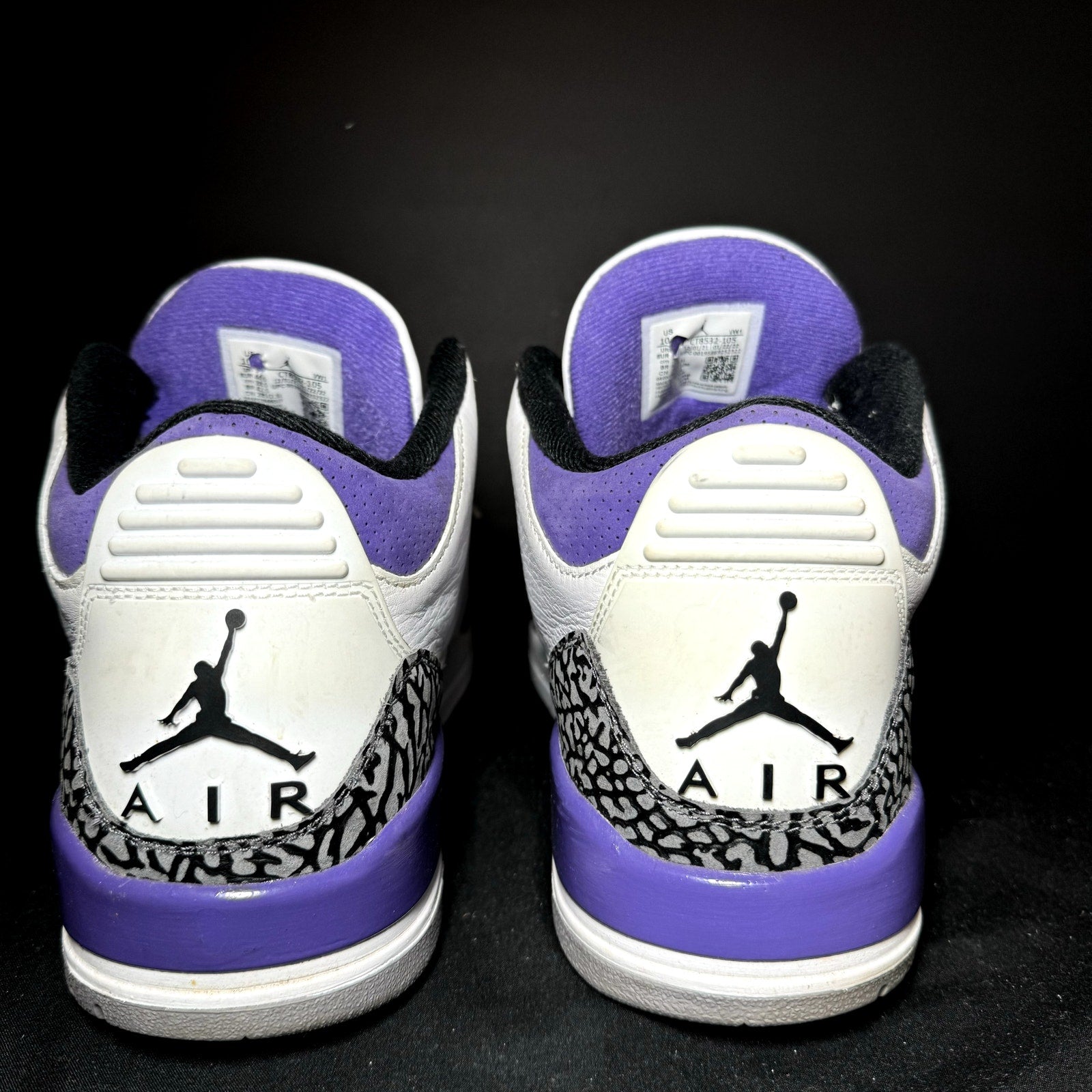 Air Jordan 3 Retro Dark Iris Men's Shoes - Size 10.5