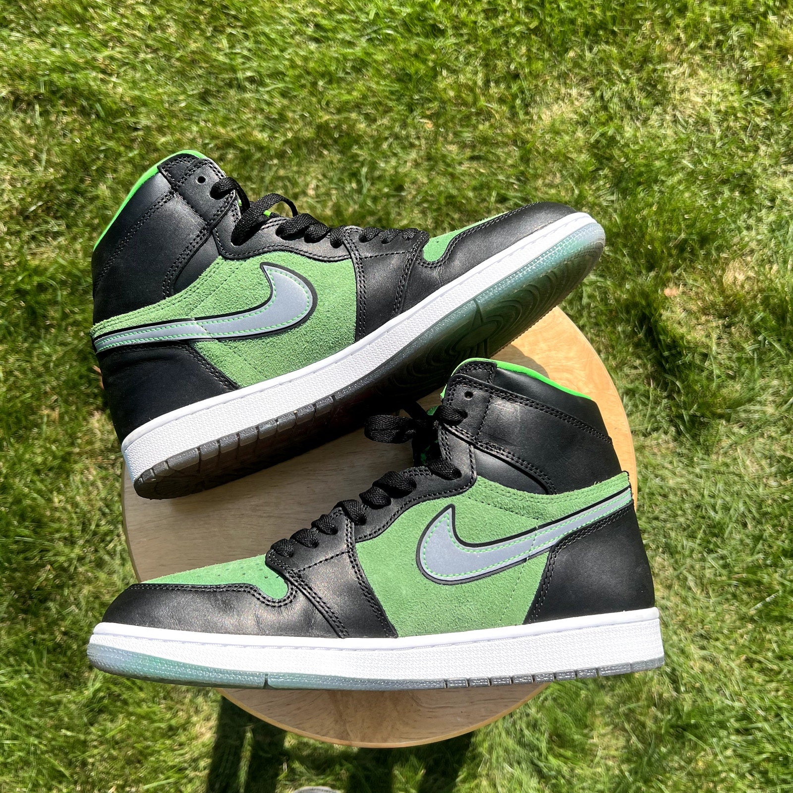 Air Jordan 1 High Zoom Zen Green Men's Shoes - Size 10.5