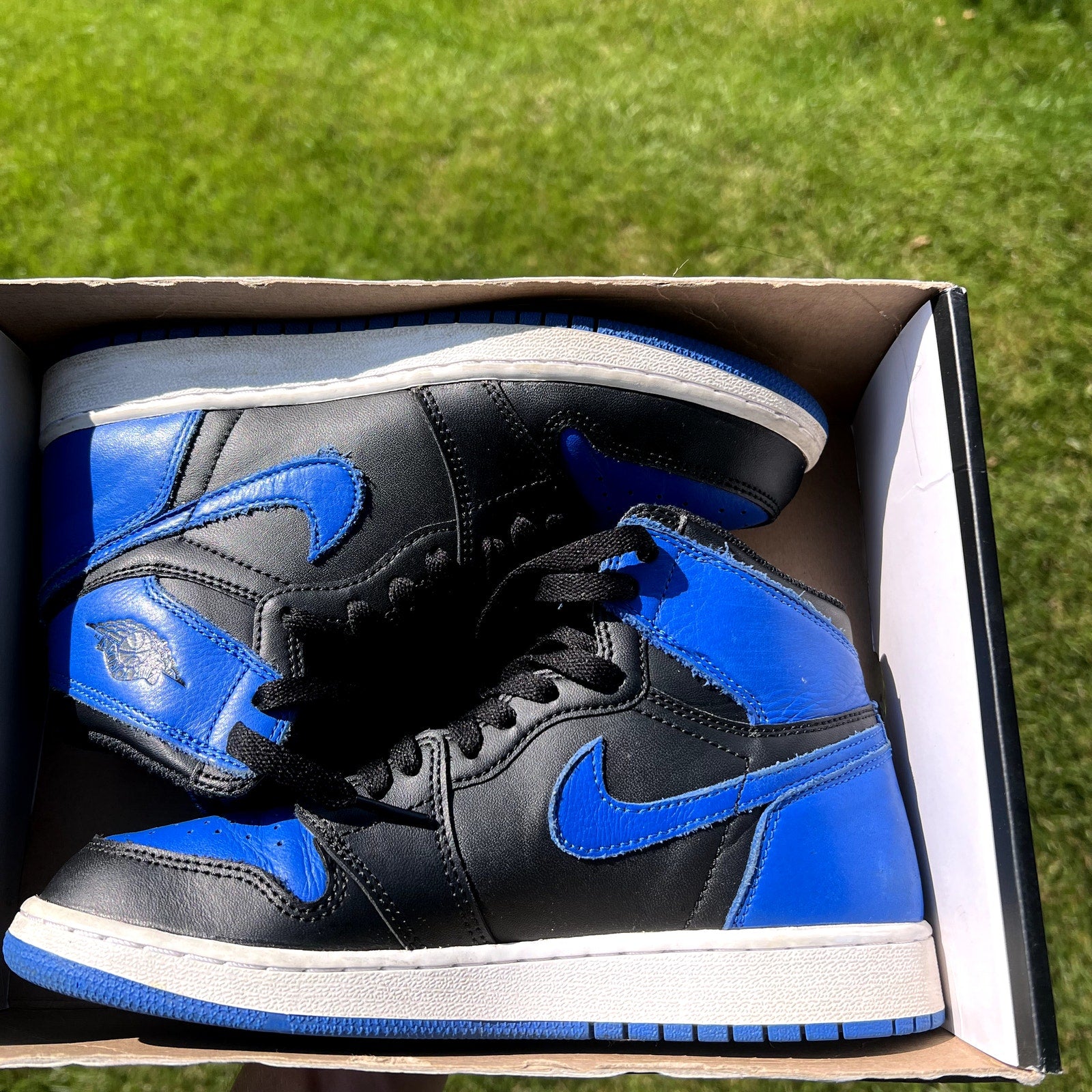 Air Jordan 1 Retro High OG BG Royal 2017 Kids Shoes - Size 6