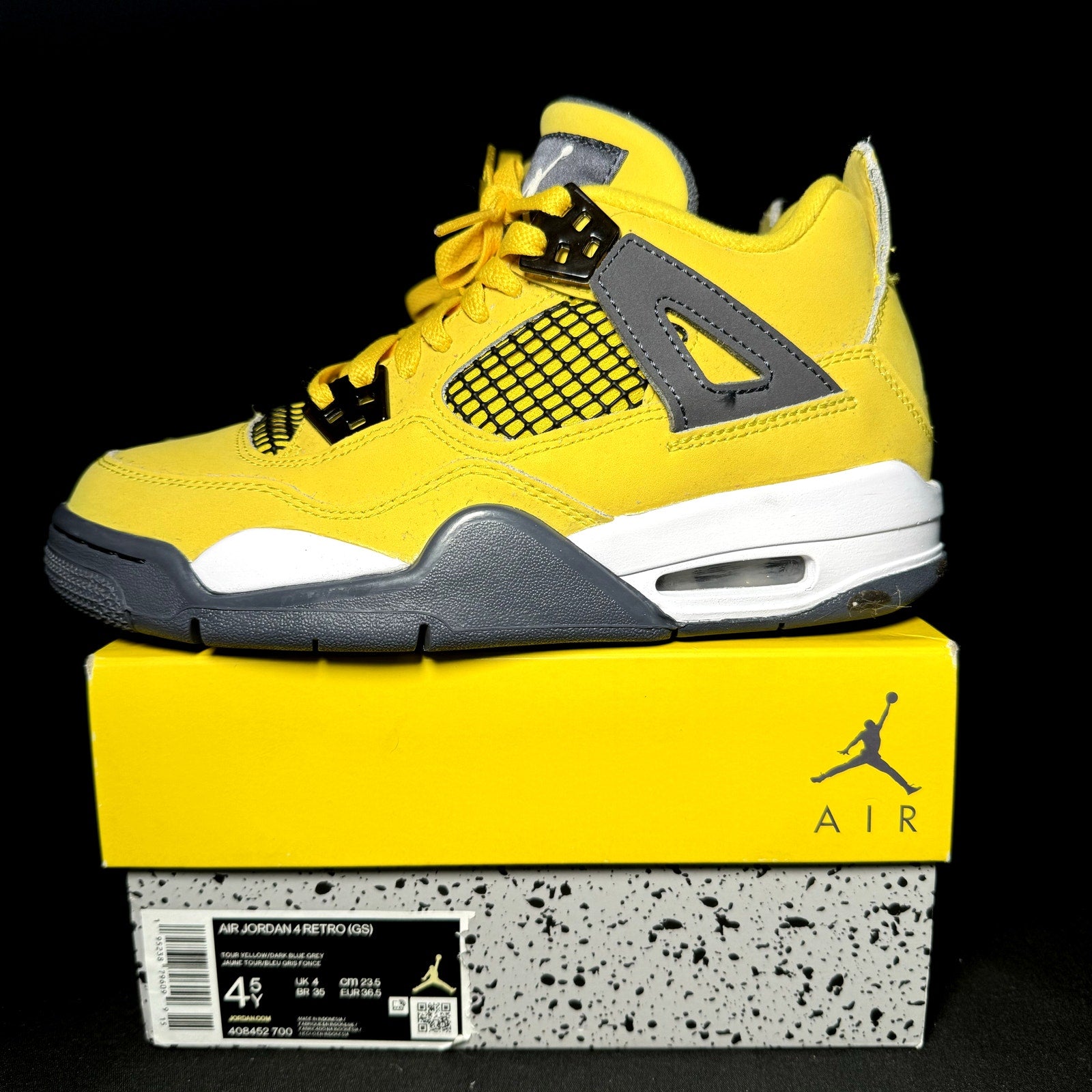 Air Jordan 4 Retro GS Lightning 2021 Kids Shoes  - Size 4.5