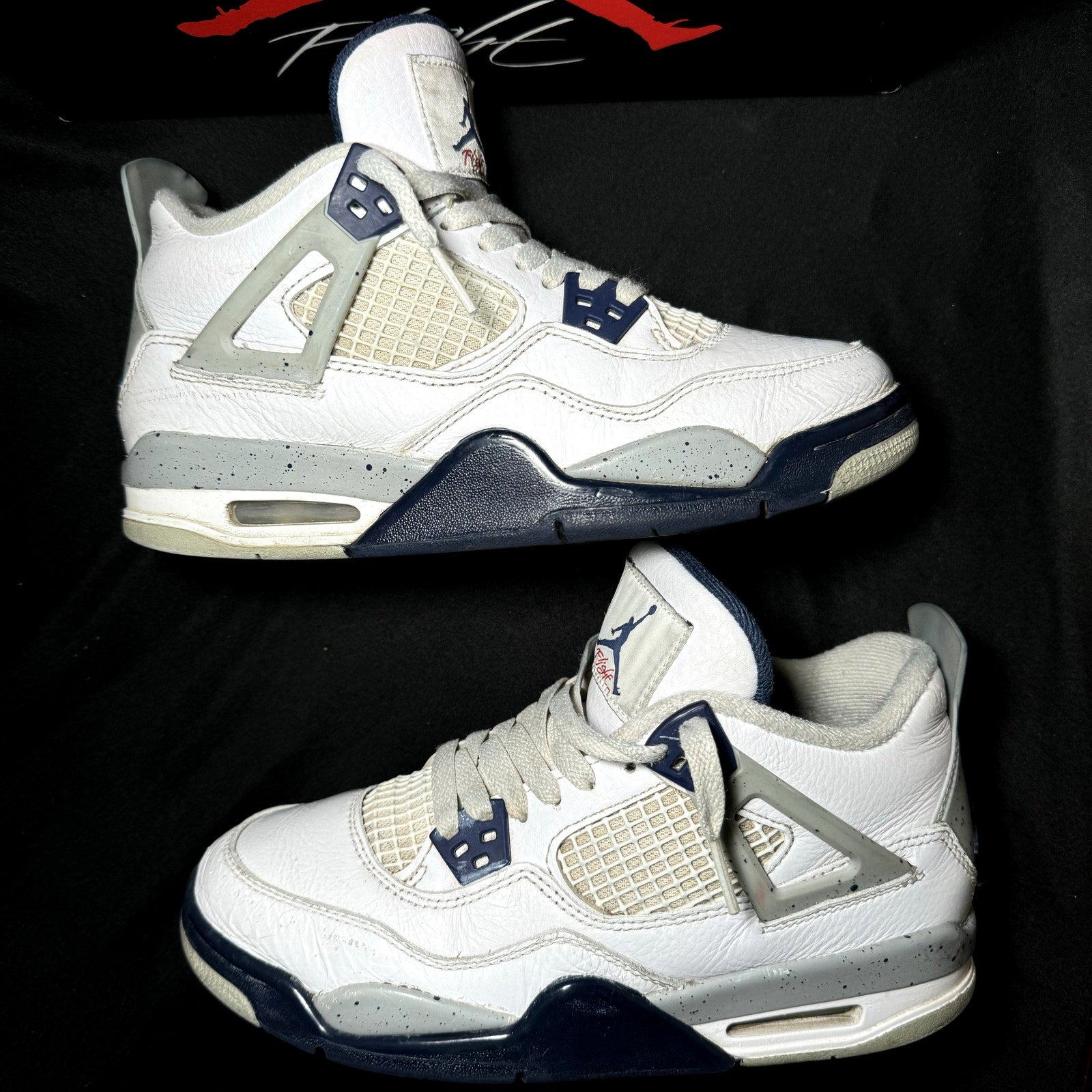 Air Jordan 4 Retro GS Midnight Navy Kids Shoes - Size 5