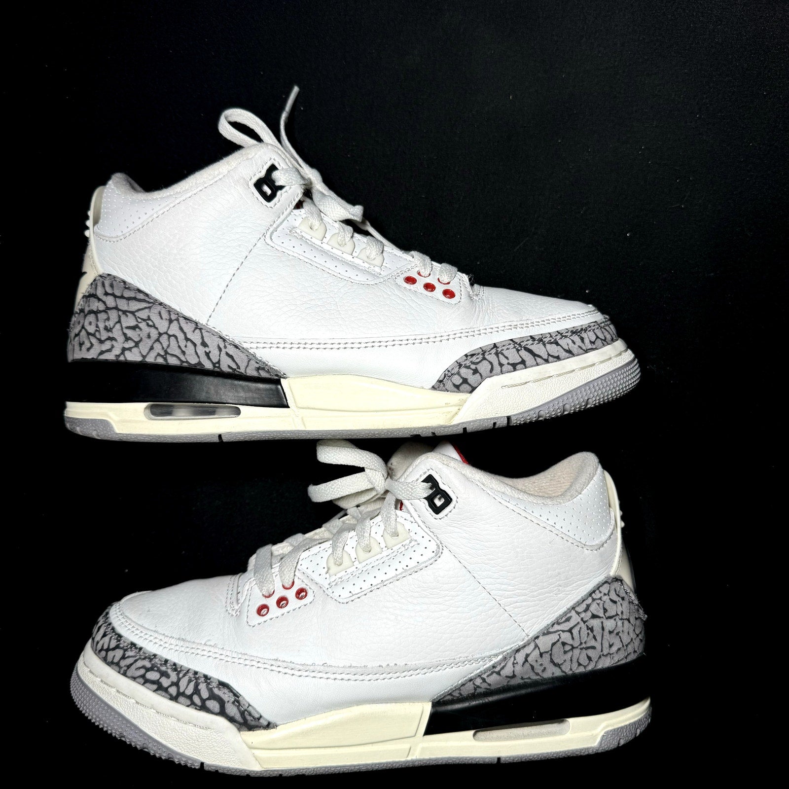 Air Jordan 3 Retro GS White Cement Reimagined Kids Shoes - Size 6.5