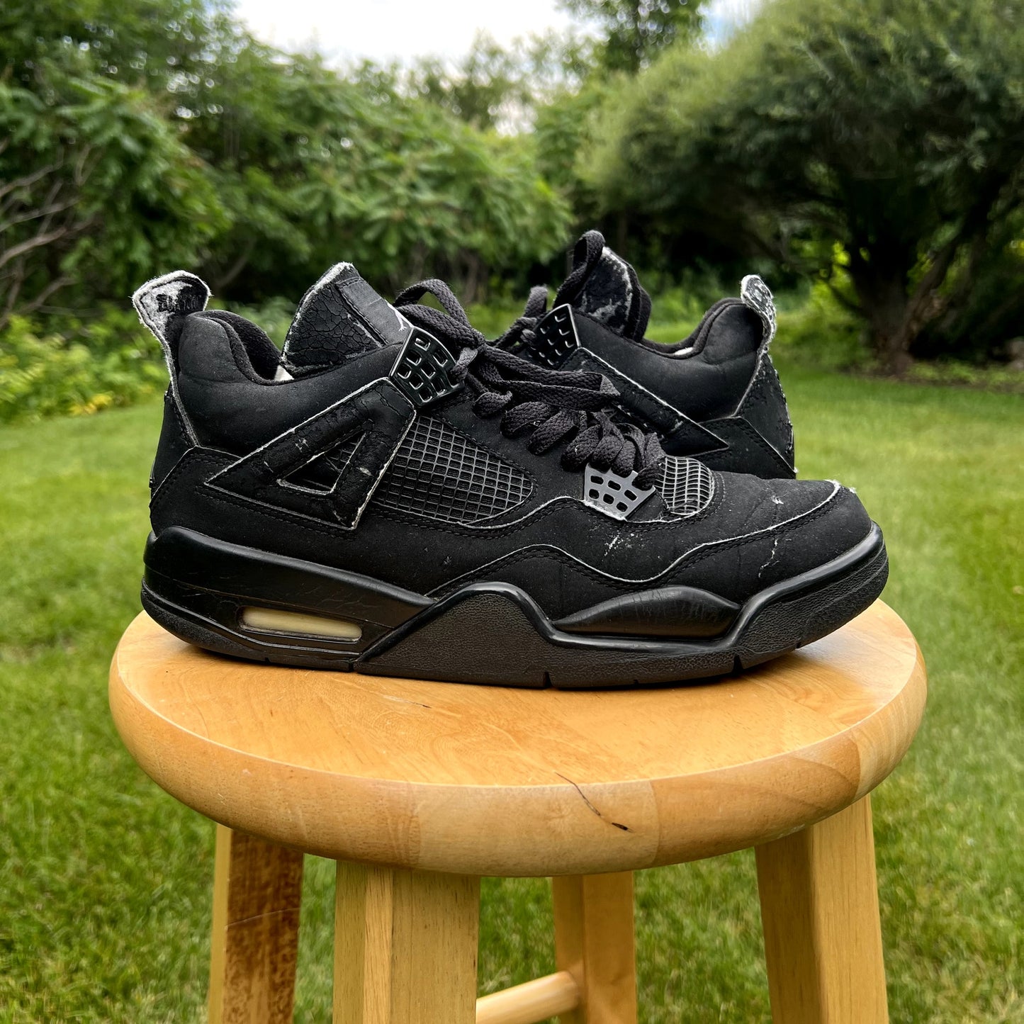 Air Jordan 4 Retro Black Cat 2006 Men's Shoes - Size 9