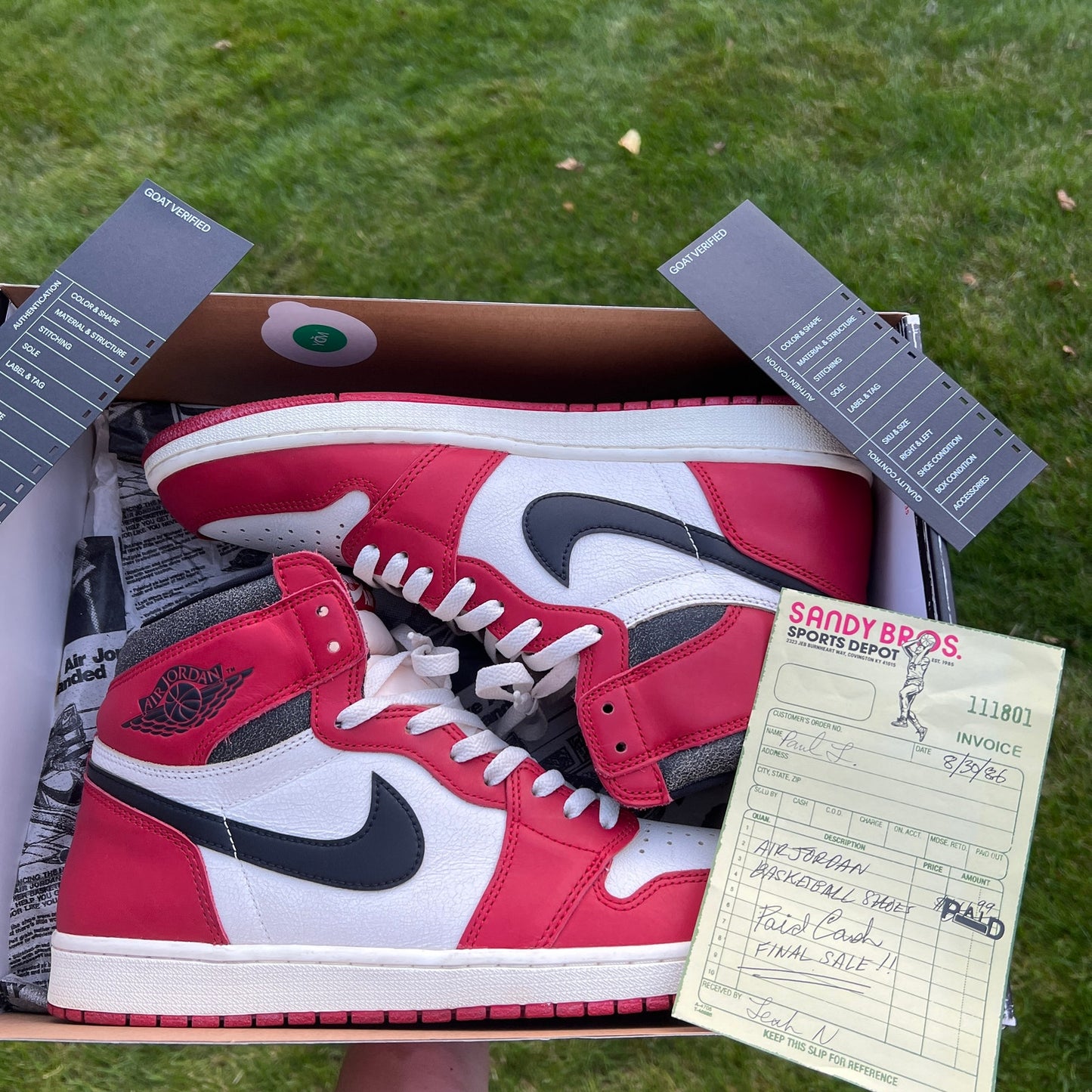 Air Jordan 1 Retro High OG Chicago Lost & Found Men's Shoes - Size 14