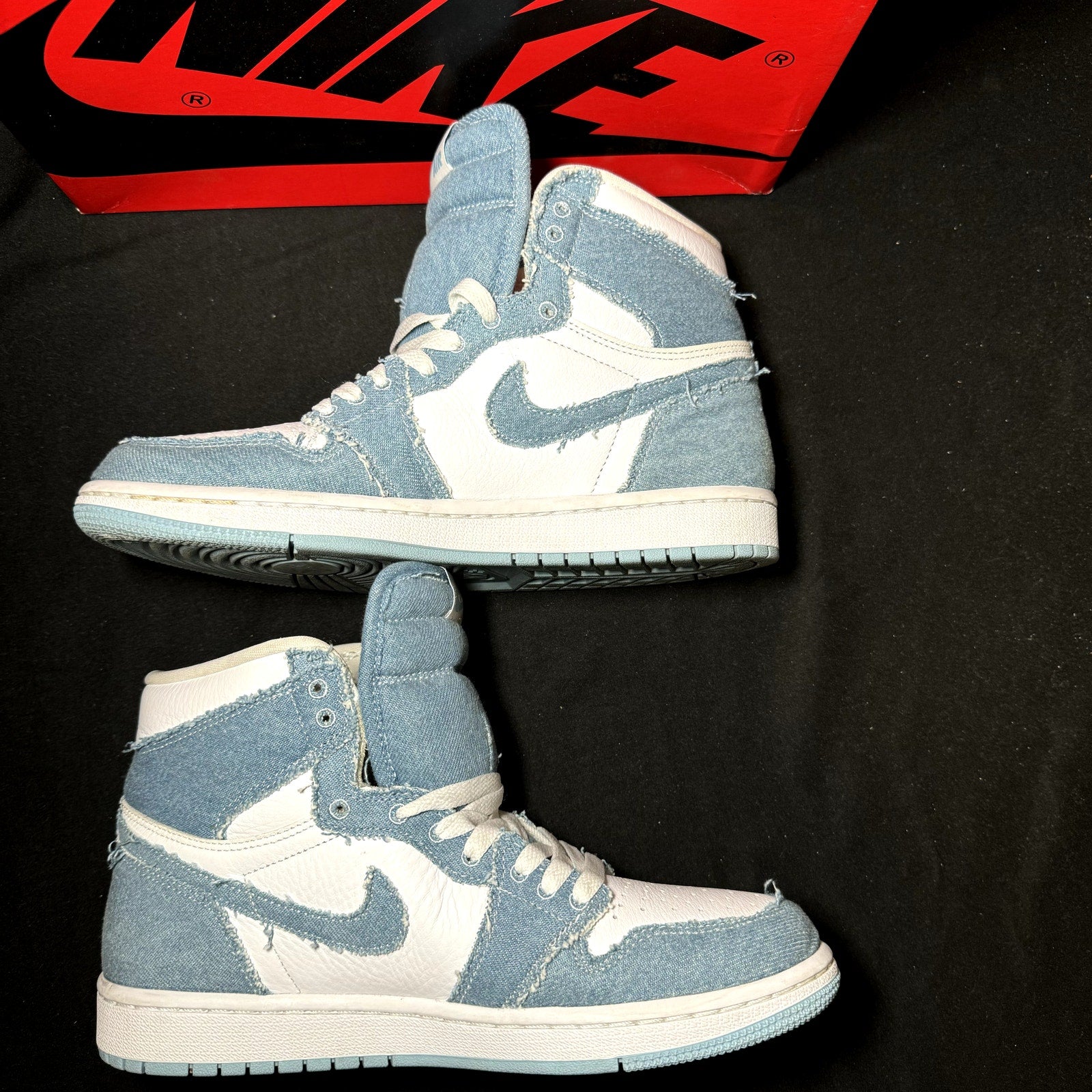 Air Jordan 1 Retro High OG Denim Women's Shoes - Size 9