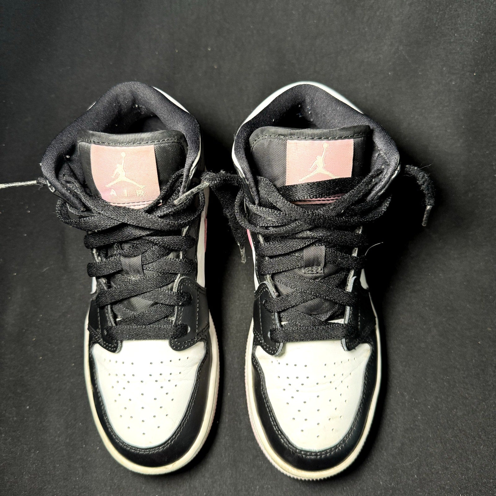 Air Jordan 1 Mid GS White Light Arctic Pink Kids Shoes - Size 4