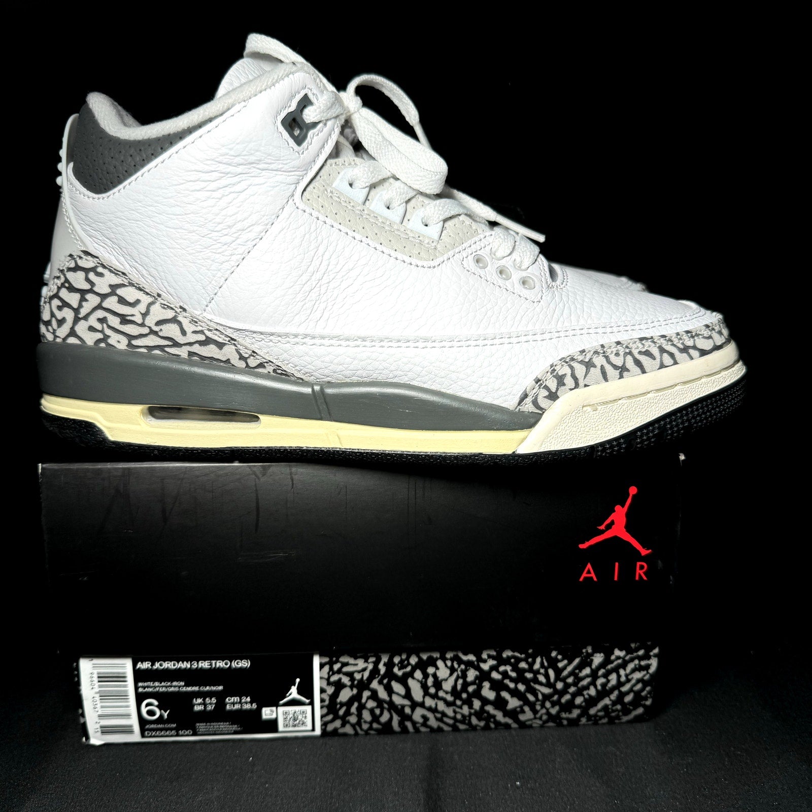 Air Jordan 3 Retro GS Hide N' Sneak 2023 Kids Shoes - Size 6