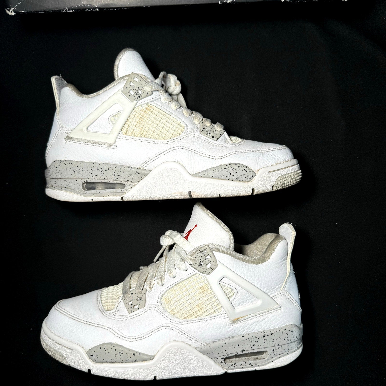 Air Jordan 4 Retro GS White Oreo 2021 Kids Shoes - Size 5.5