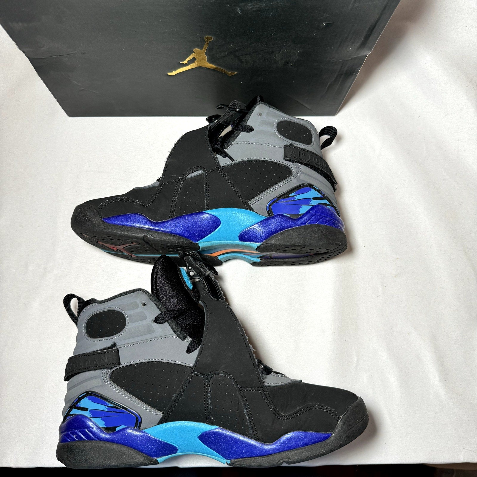 Air Jordan 8 Retro BG Aqua 2015 Kids Shoes - Size 6.5