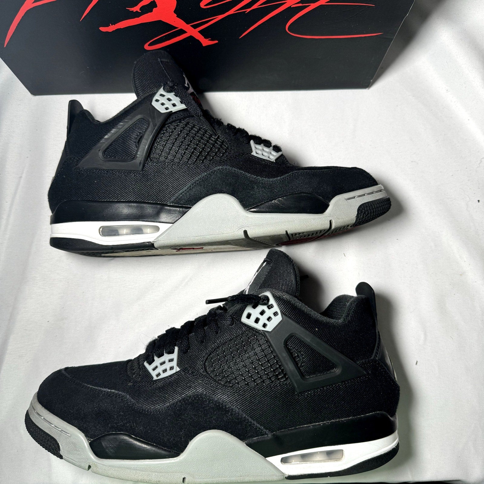 Air Jordan 4 Retro SE Black Canvas Men's Shoes - Size 10.5