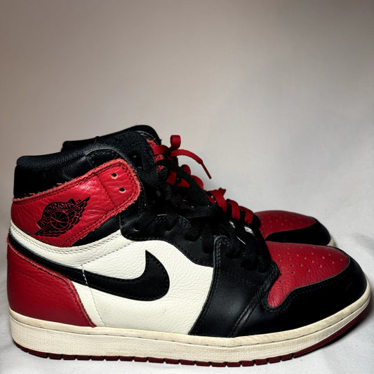 Air Jordan 1 Retro High OG Bred Toe Men's Shoes - Size 10.5