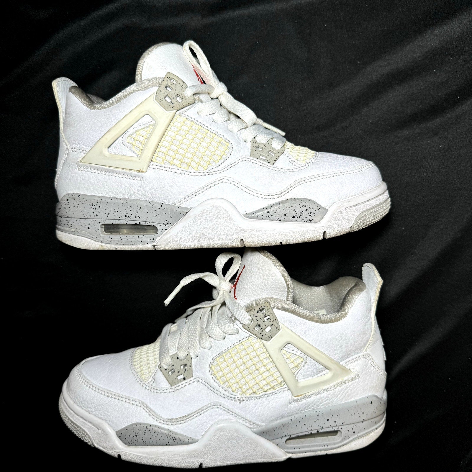 Air Jordan 4 Retro GS White Oreo Men's Shoes - Size 4.5