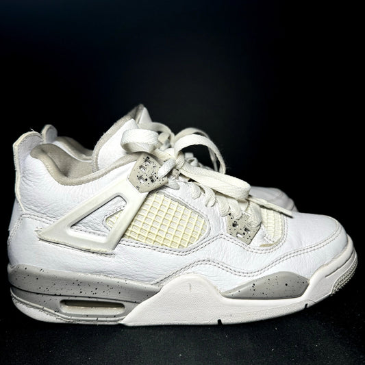 Air Jordan 4 Retro GS White Oreo Kids Shoes - Size 6.5