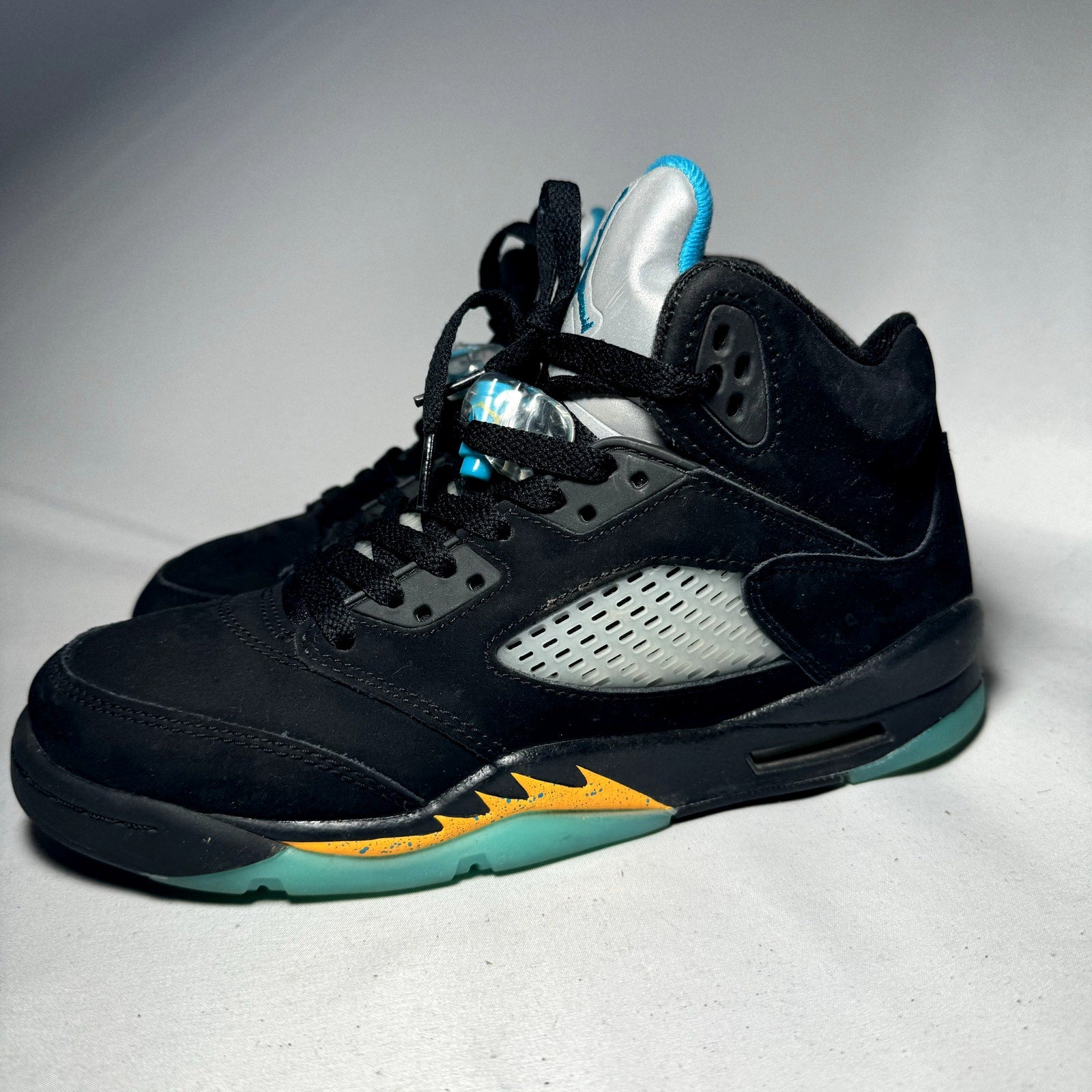 Air Jordan 5 Retro GS Aqua Kids Shoes - Size 7