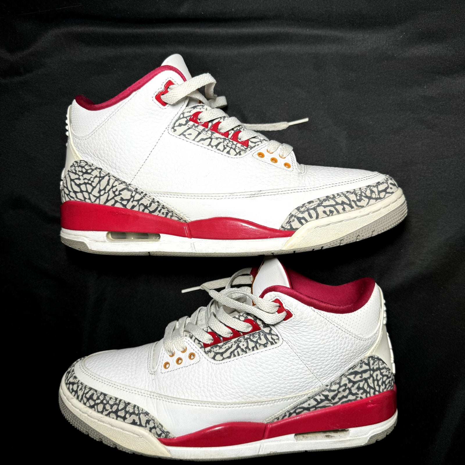 Air Jordan 3 Retro Cardinal Red Men's Shoes - Size 10.5