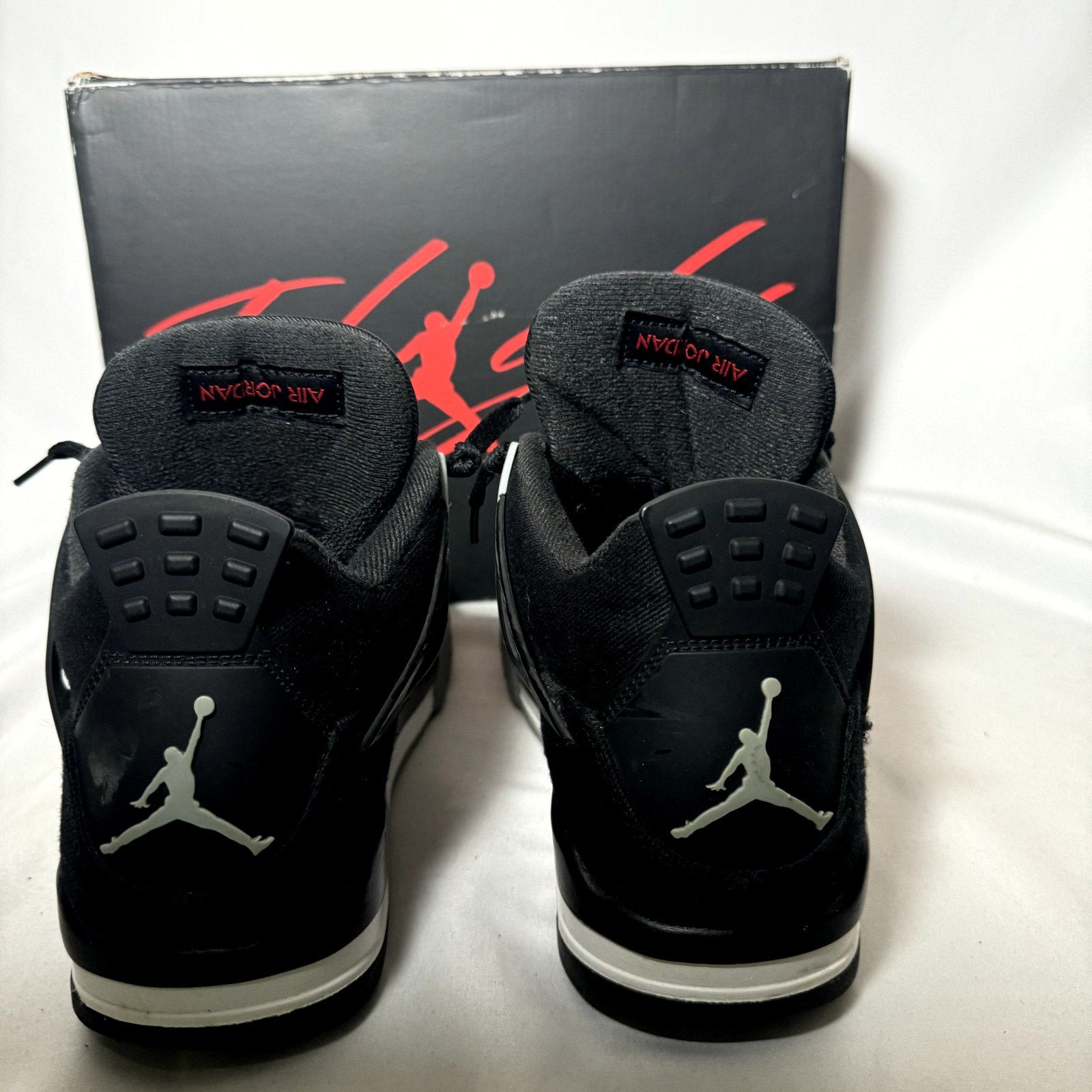 Air Jordan 4 Retro SE Black Canvas Men's Shoes - Size 10.5