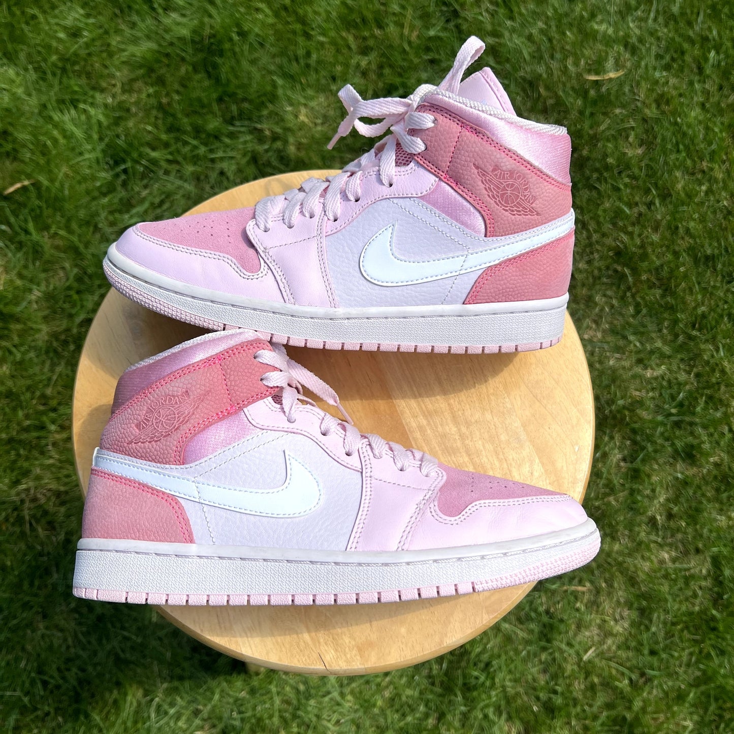 Wmns Air Jordan 1 Mid Digital Pink Women's Shoes - Size 8.5