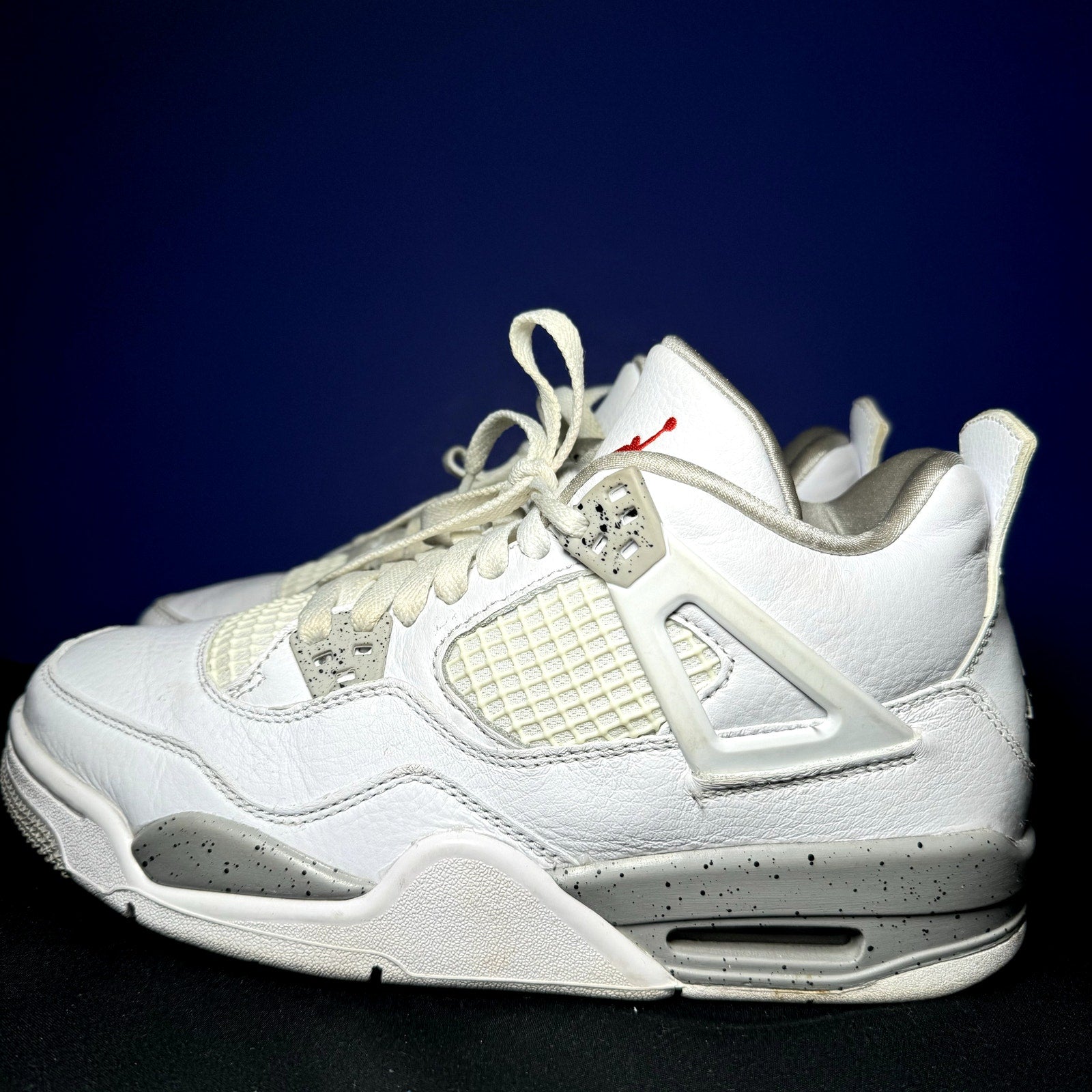 Air Jordan 4 Retro GS White Oreo Kids Shoes - Size 7