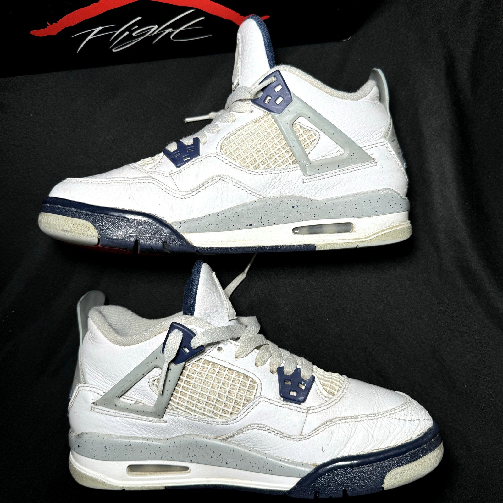 Air Jordan 4 Retro GS Midnight Navy Kids Shoes - Size 5