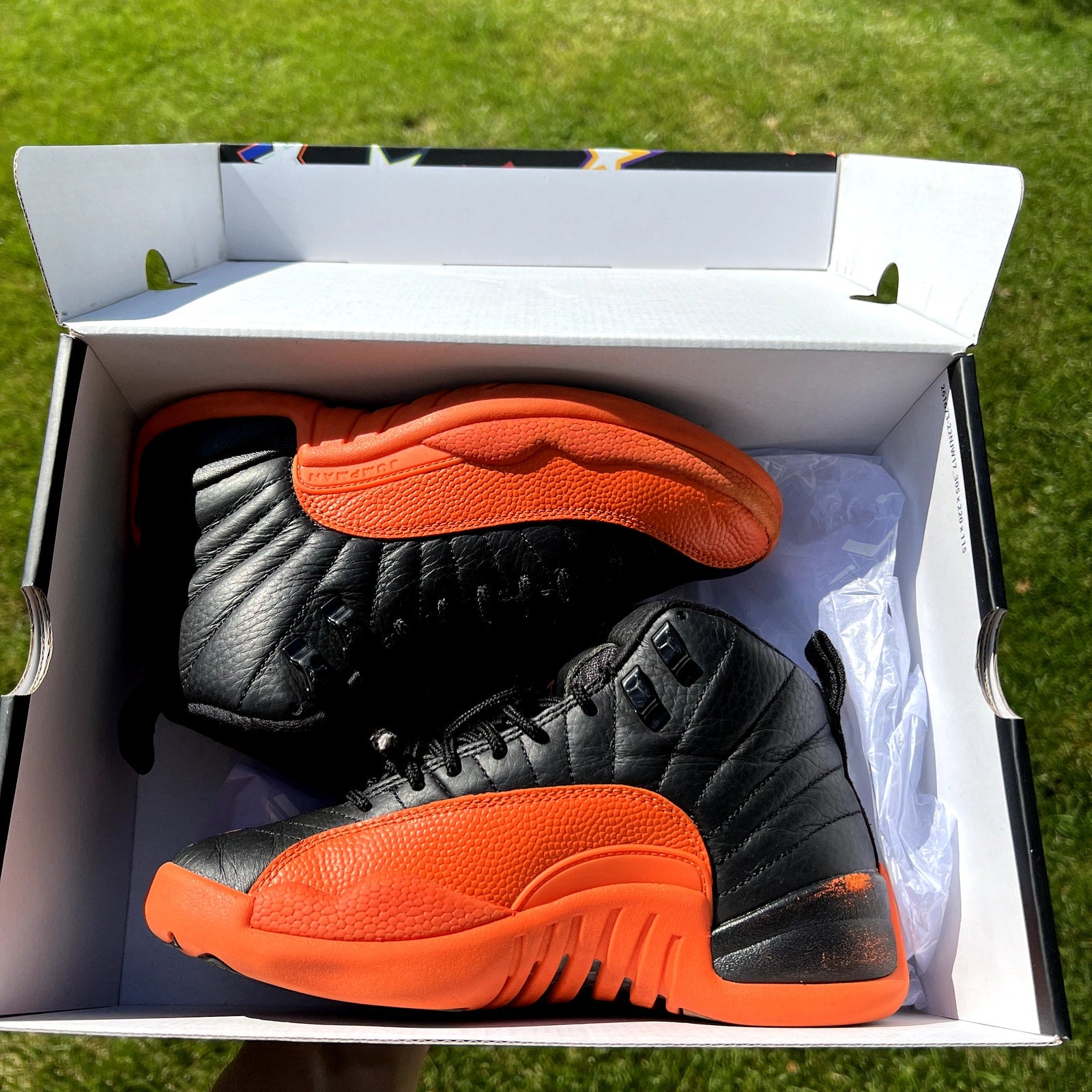 Wmns Air Jordan 12 Retro Brilliant Orange Women's Shoes - Size 6