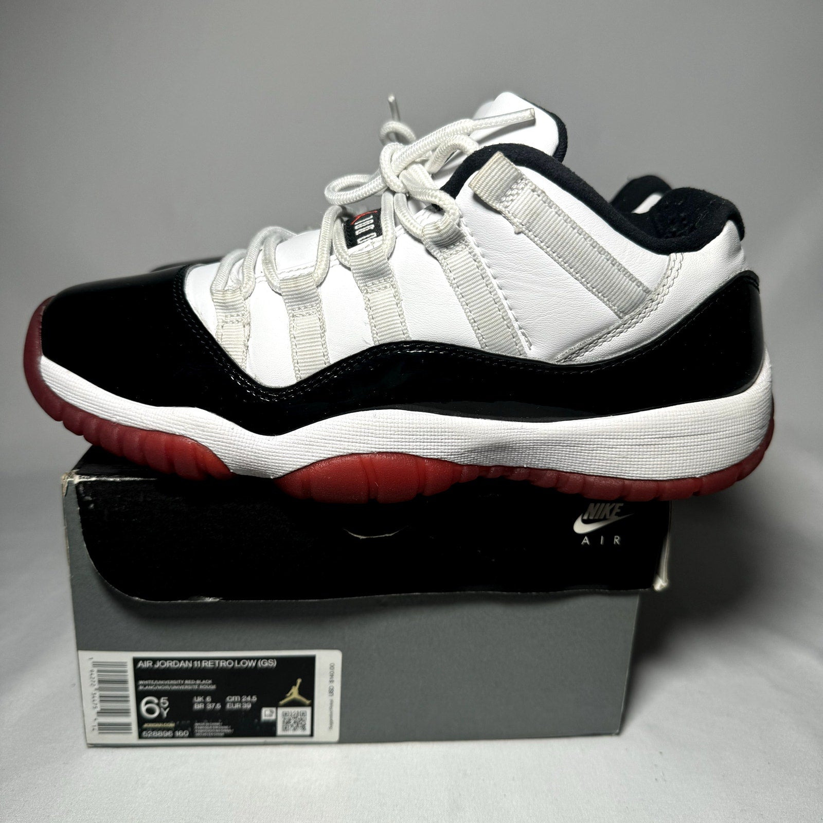 Air Jordan 11 Retro Low GS Concord-Bred 2020 Kids Shoes - Size 6.5