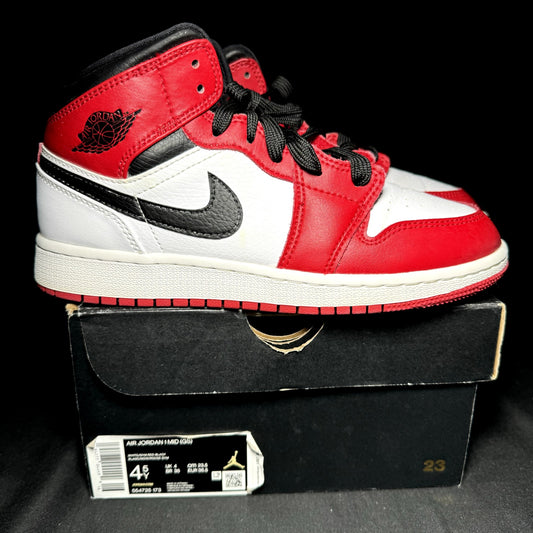 Jordan 1 Mid GS Chicago 2020 Kids Shoes  - Size 4.5