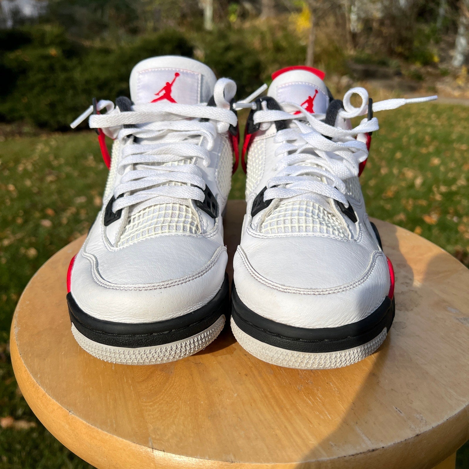 Air Jordan 4 Retro GS Red Cement Kids Shoes - Size 7