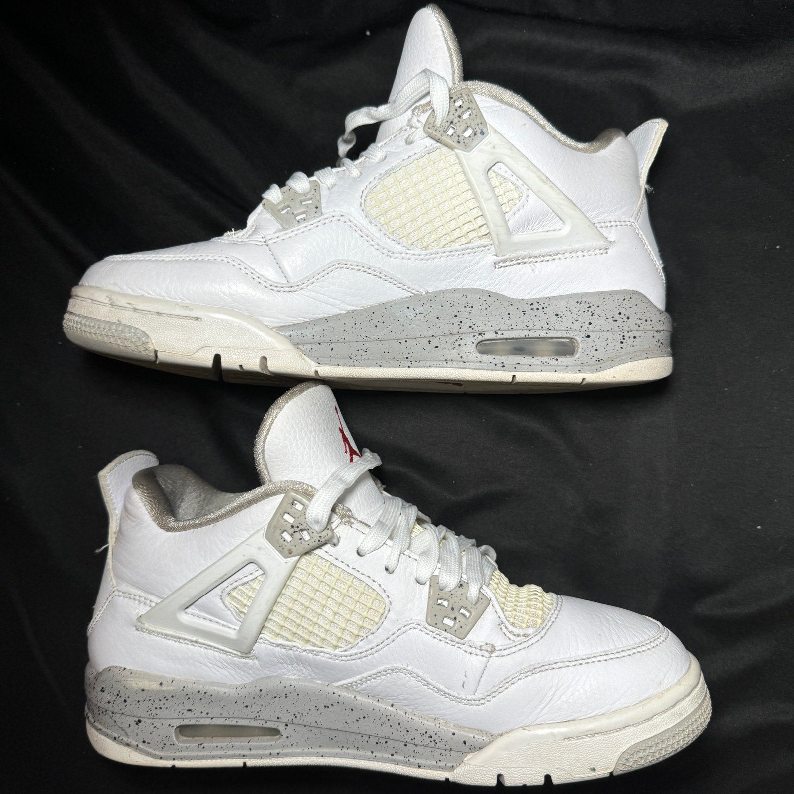 Air Jordan 4 Retro GS White Oreo Kids Shoes - Size 7