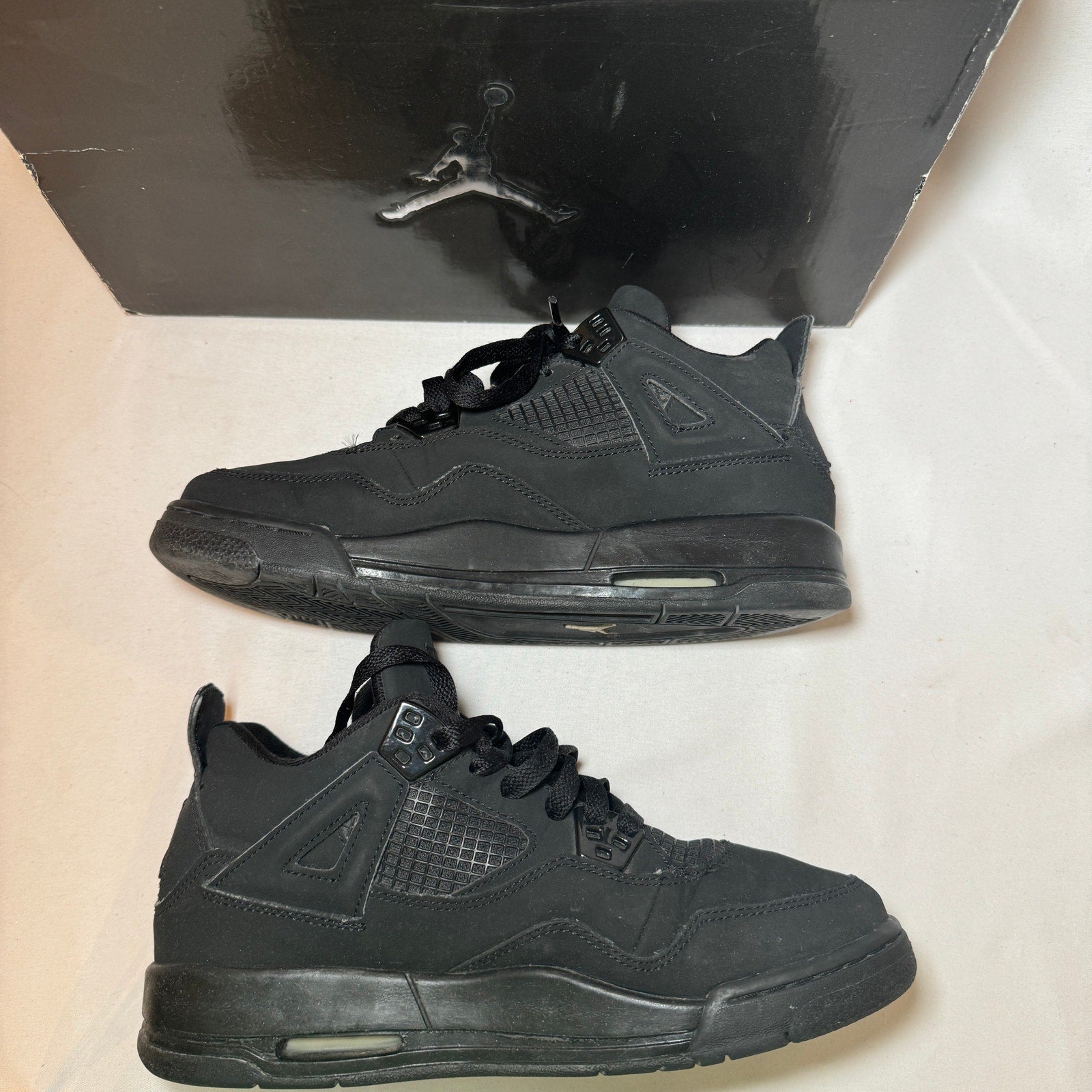 Air Jordan 4 Retro GS Black Cat 2006 Kids Shoes - Size 6