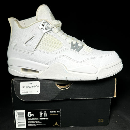 Air Jordan 4 Retro GS Pure Money 2017 Kids Shoes - Size 5