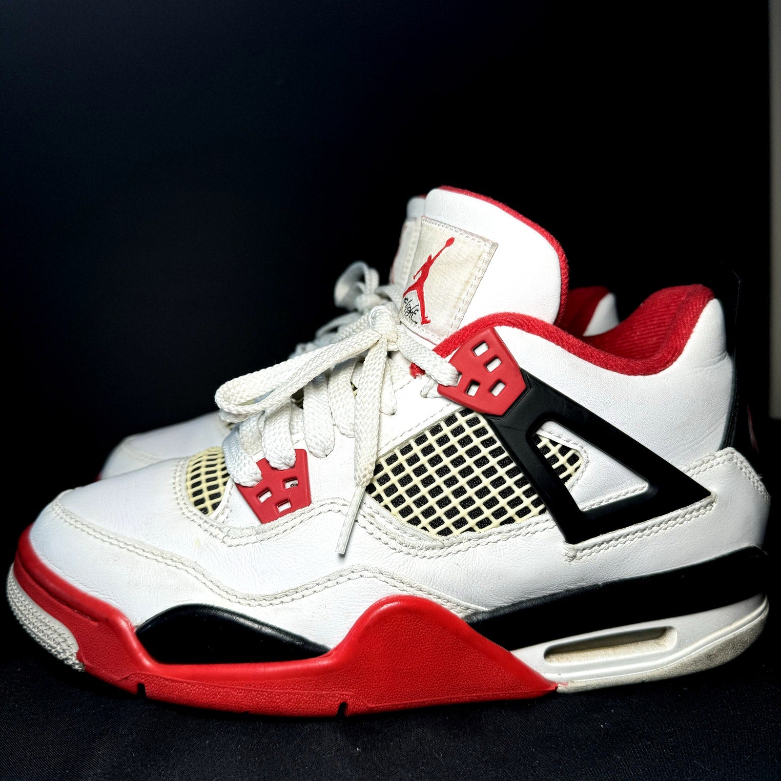 Air Jordan 4 Retro OG GS Fire Red 2020 Kids Shoes - Size 7