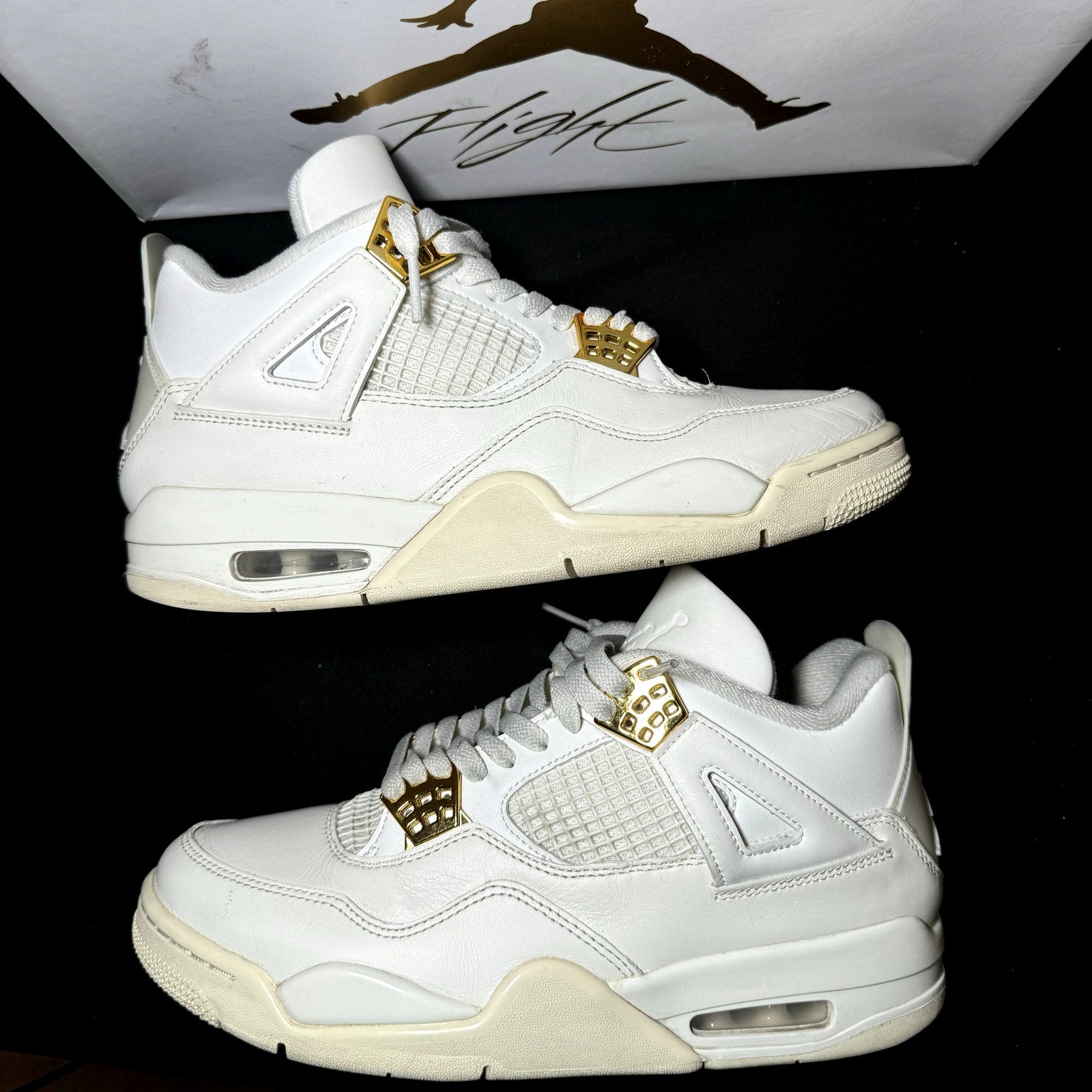 Air Jordan 4 Retro Metallic Gold Women's Shoes - Size 9.5