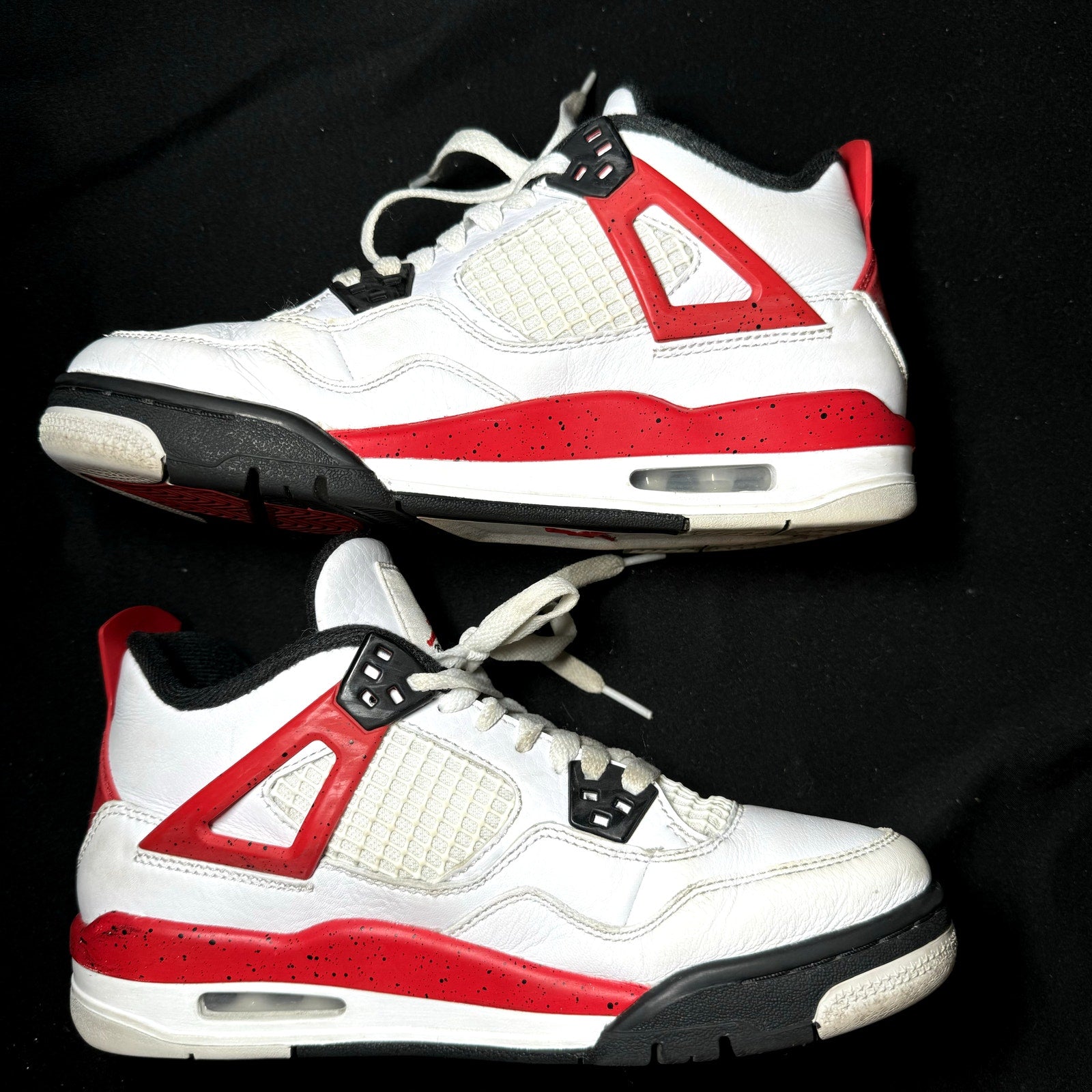 Air Jordan 4 Retro GS Red Cement Kids Shoes - Size 5.5